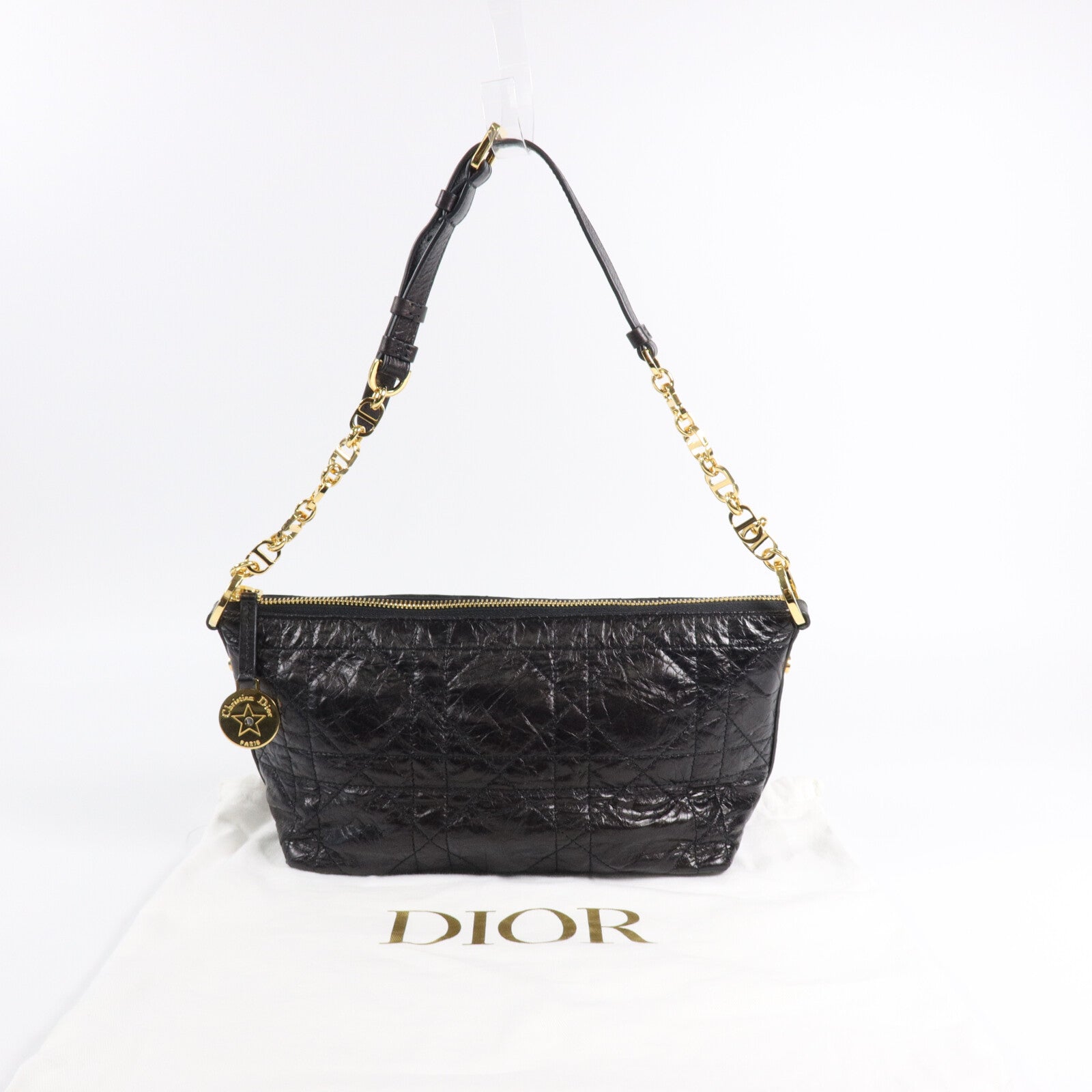 Dior 羊皮皮革Diorstar Hobo Bag鏈帶肩背袋