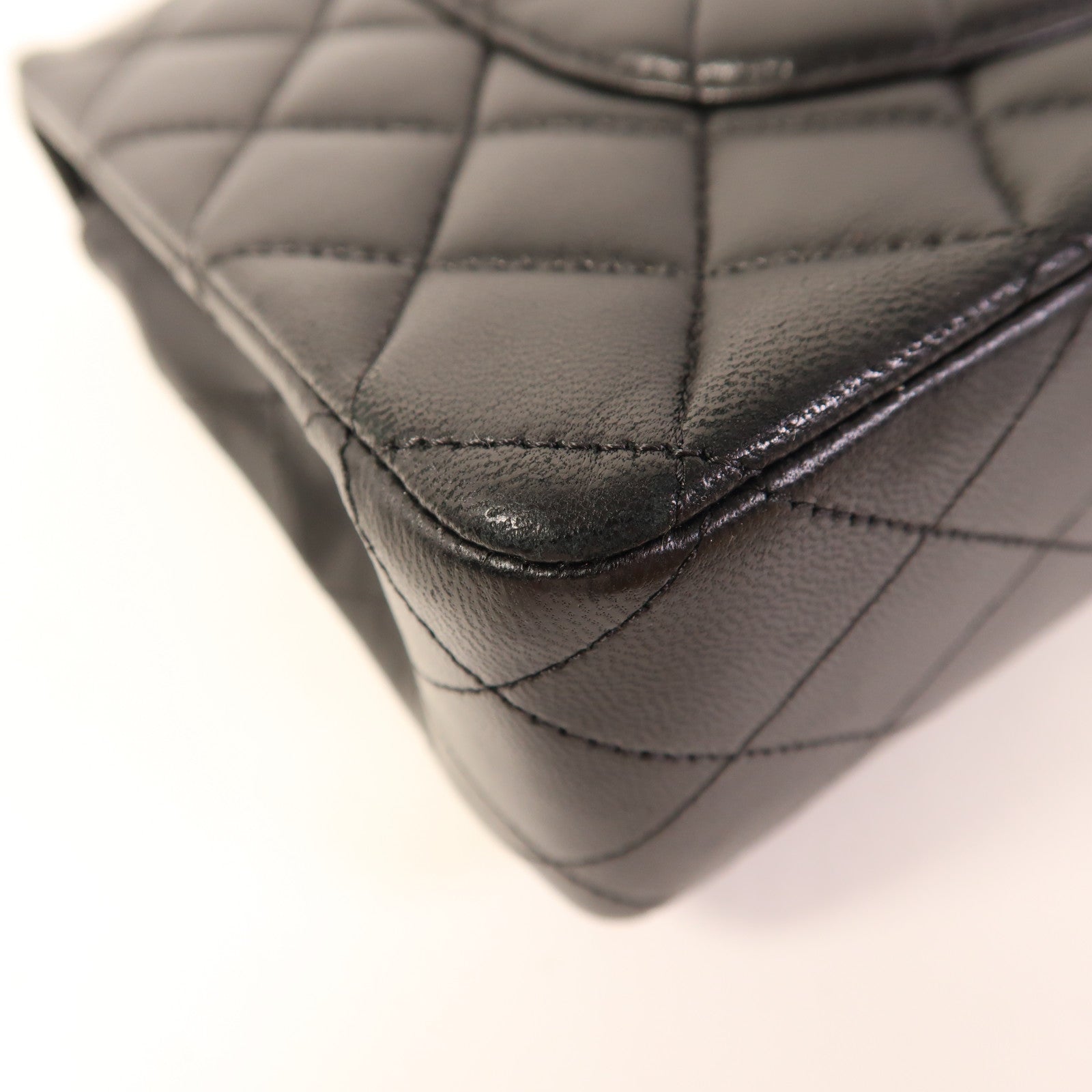 CHANEL 羊皮皮革Classic 25銀扣鏈帶肩背袋