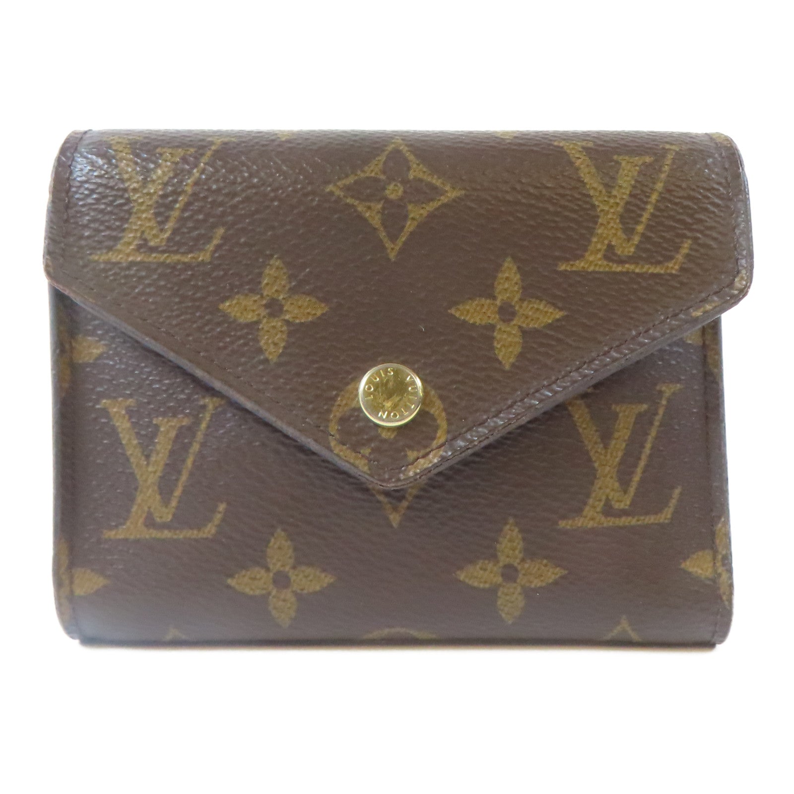 LOUIS VUITTON Monogram Victorine Wallet金扣錢包啡色