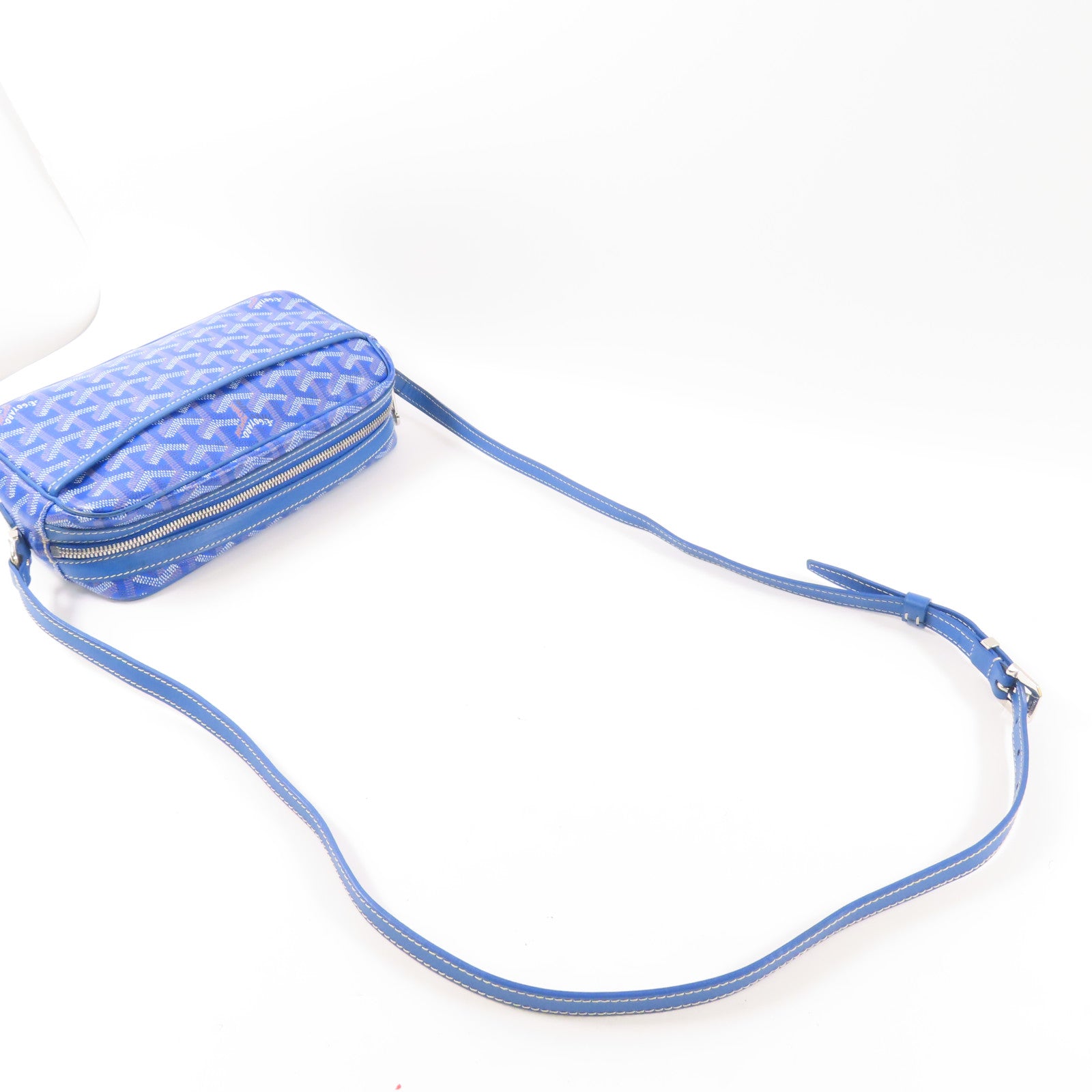GOYARD 塗層帆布Sac Cap Vert銀扣肩背袋
