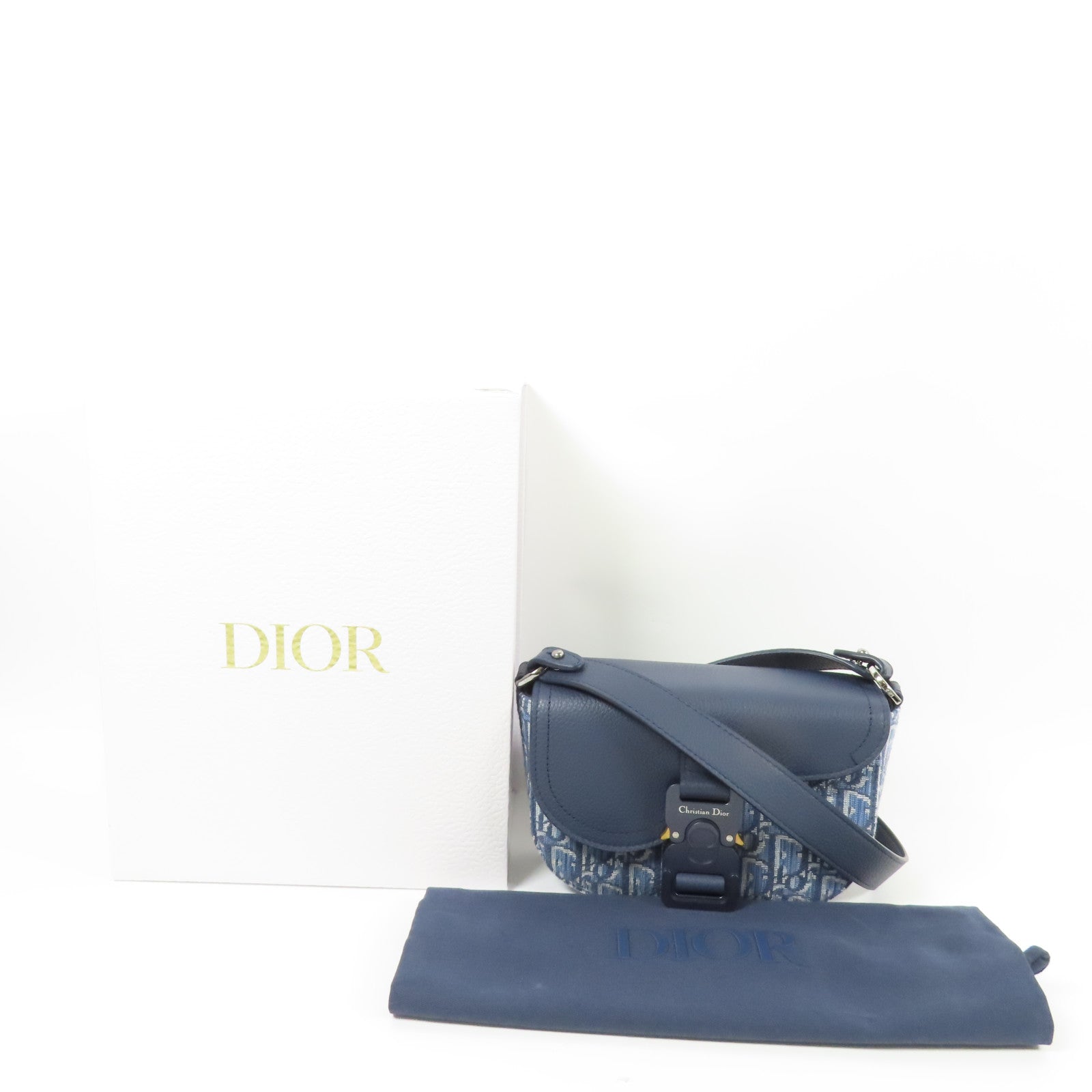 Dior 帆布/皮革Mini Saddle銀扣肩背袋– Brand Off Hong Kong