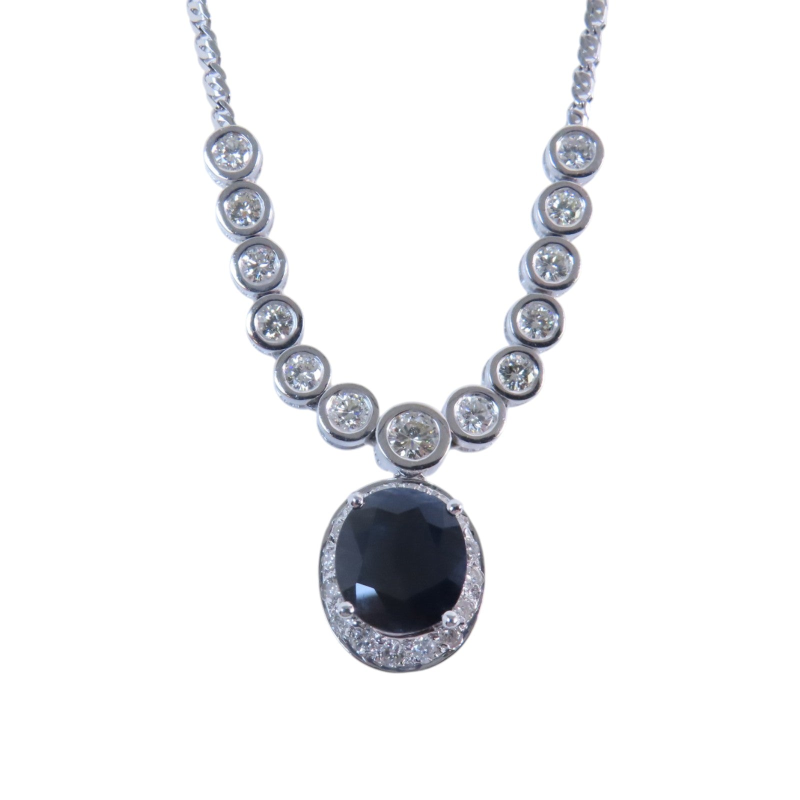 JEWELRY 18K白金Diamond Composite Stone Necklace鑽石/合成石項鏈