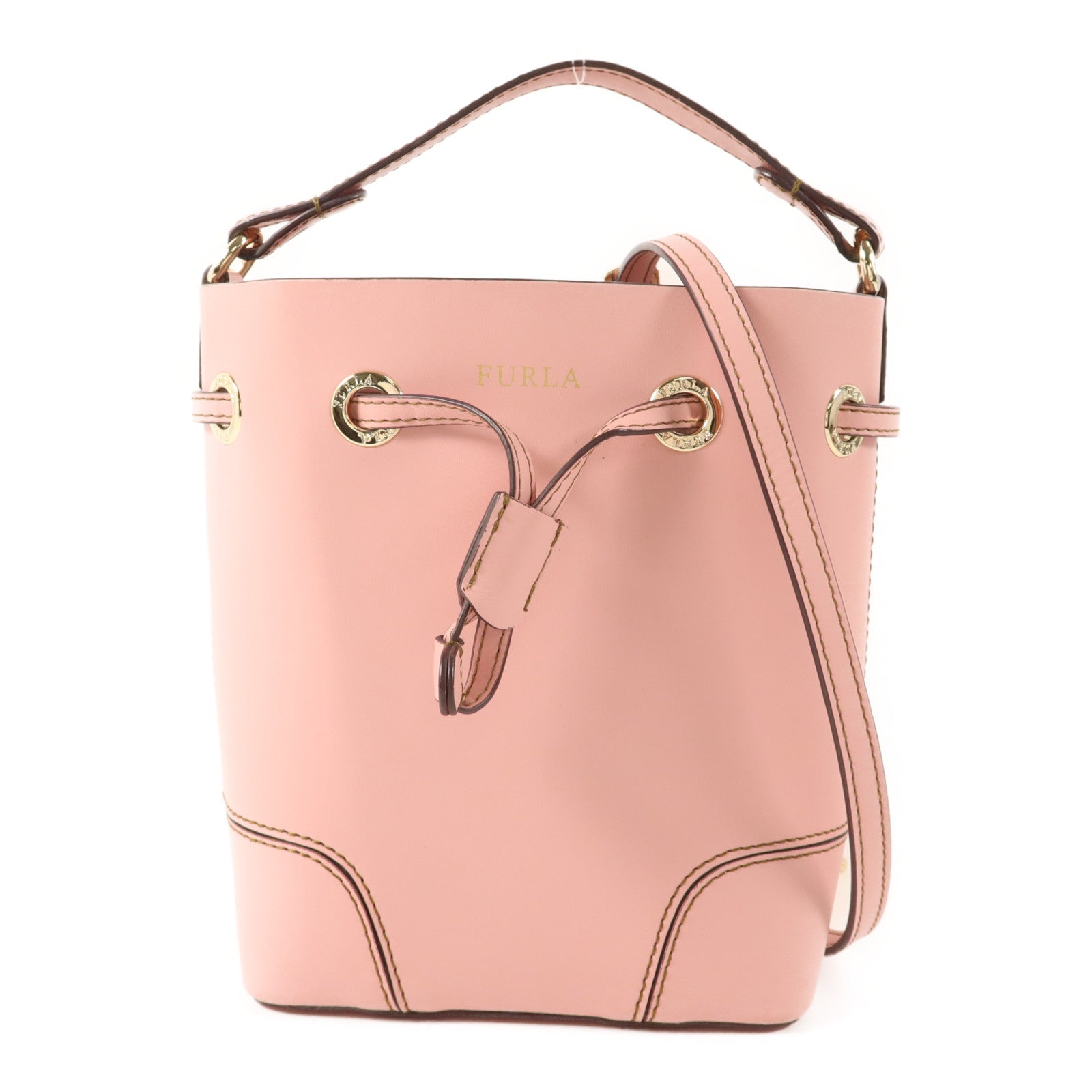 Furla 牛皮皮革Shoulder Bag金扣肩背袋