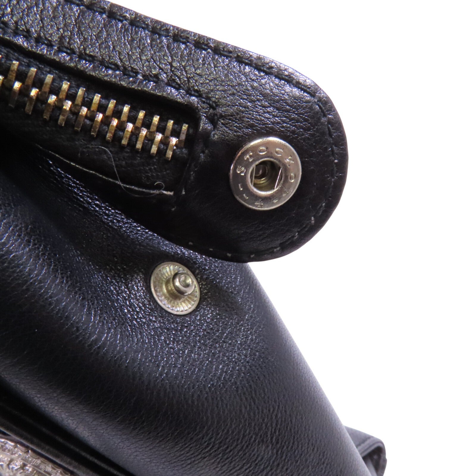 VERSACE 牛皮皮革Shoulder Bag銀扣肩背袋