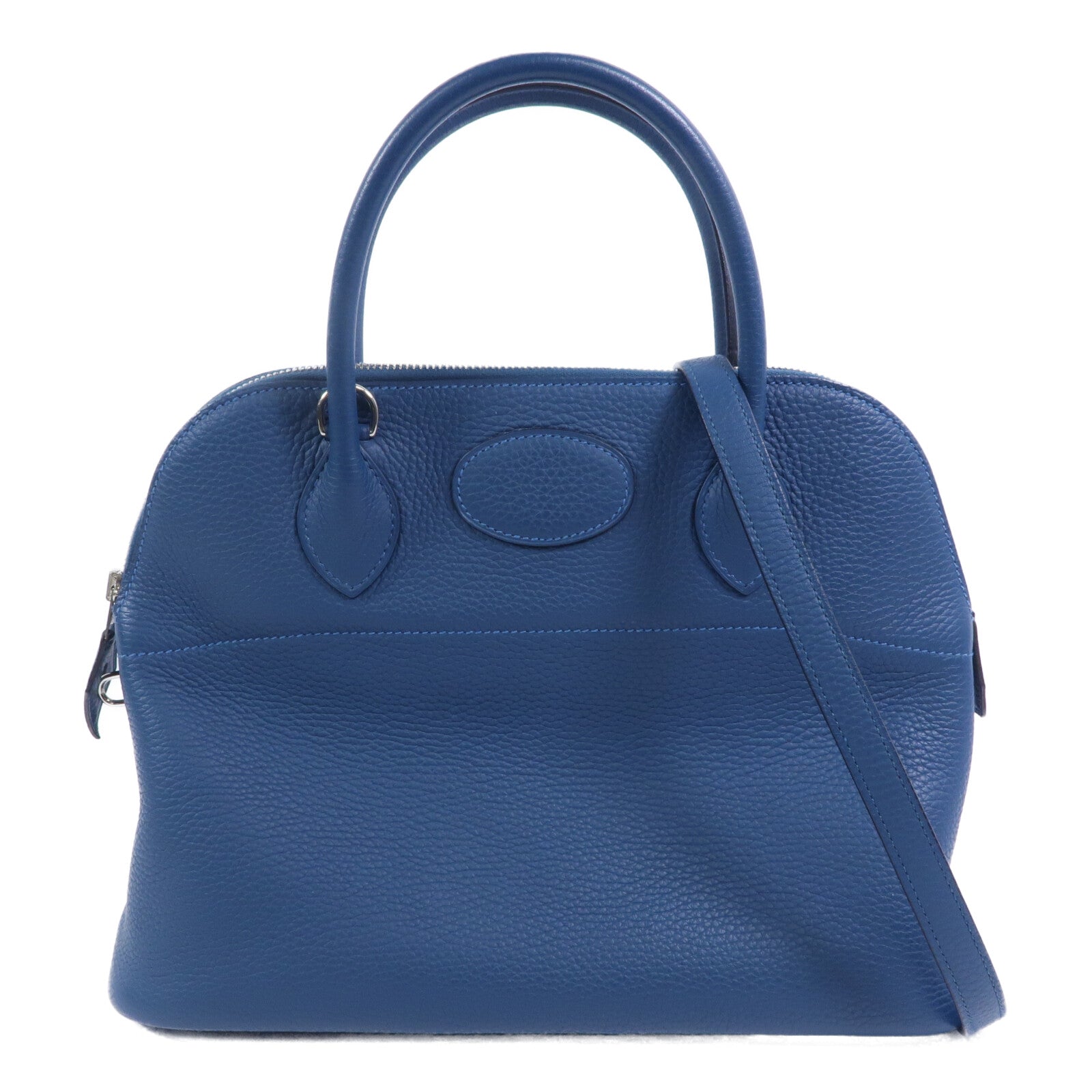 HERMES Togo皮革Bolide 31手挽袋Bleu Colvert