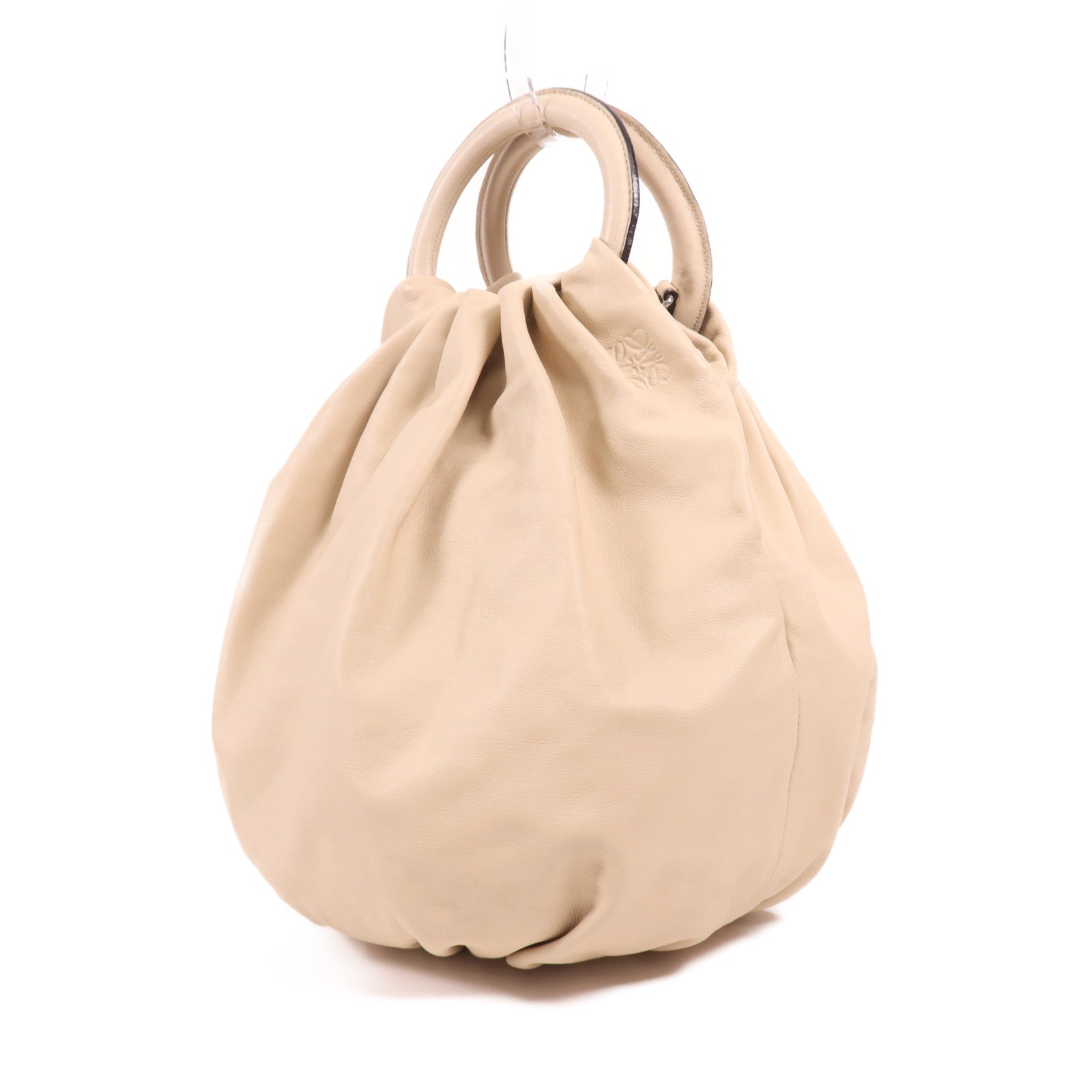 LOEWE 皮革Bounce Bag銀扣手挽肩背兩用袋