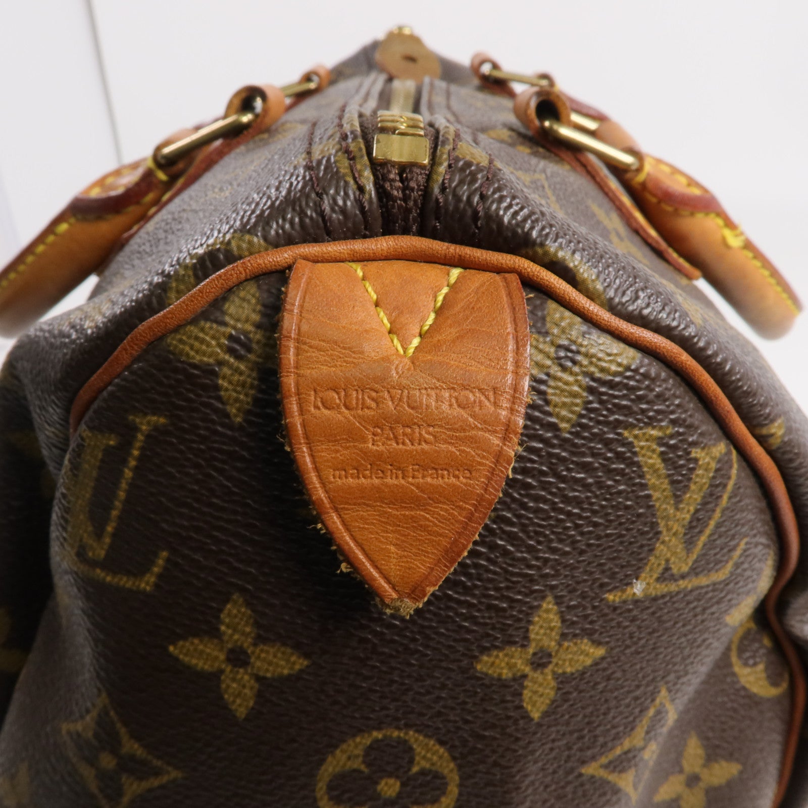 LOUIS VUITTON Monogram Speedy 30金扣手挽袋