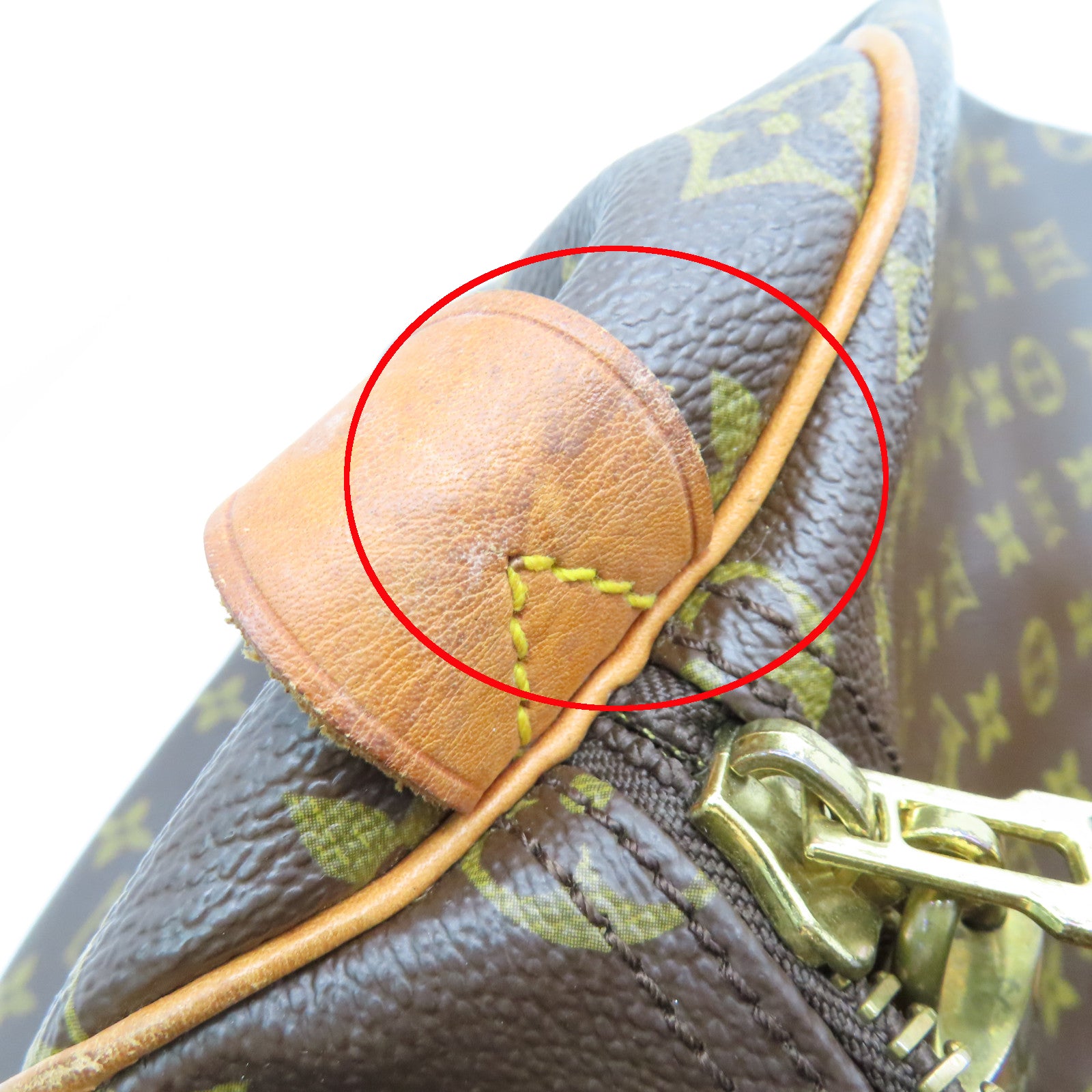 LOUIS VUITTON Monogram Keepall 55 Gold Buckle Travel Bag Brown