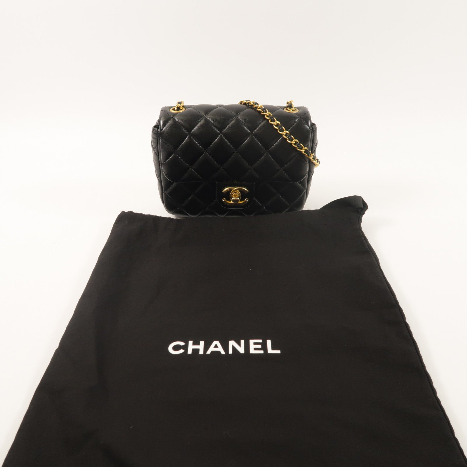 CHANEL 羊皮皮革Mini Flap Bag鏈帶肩背袋
