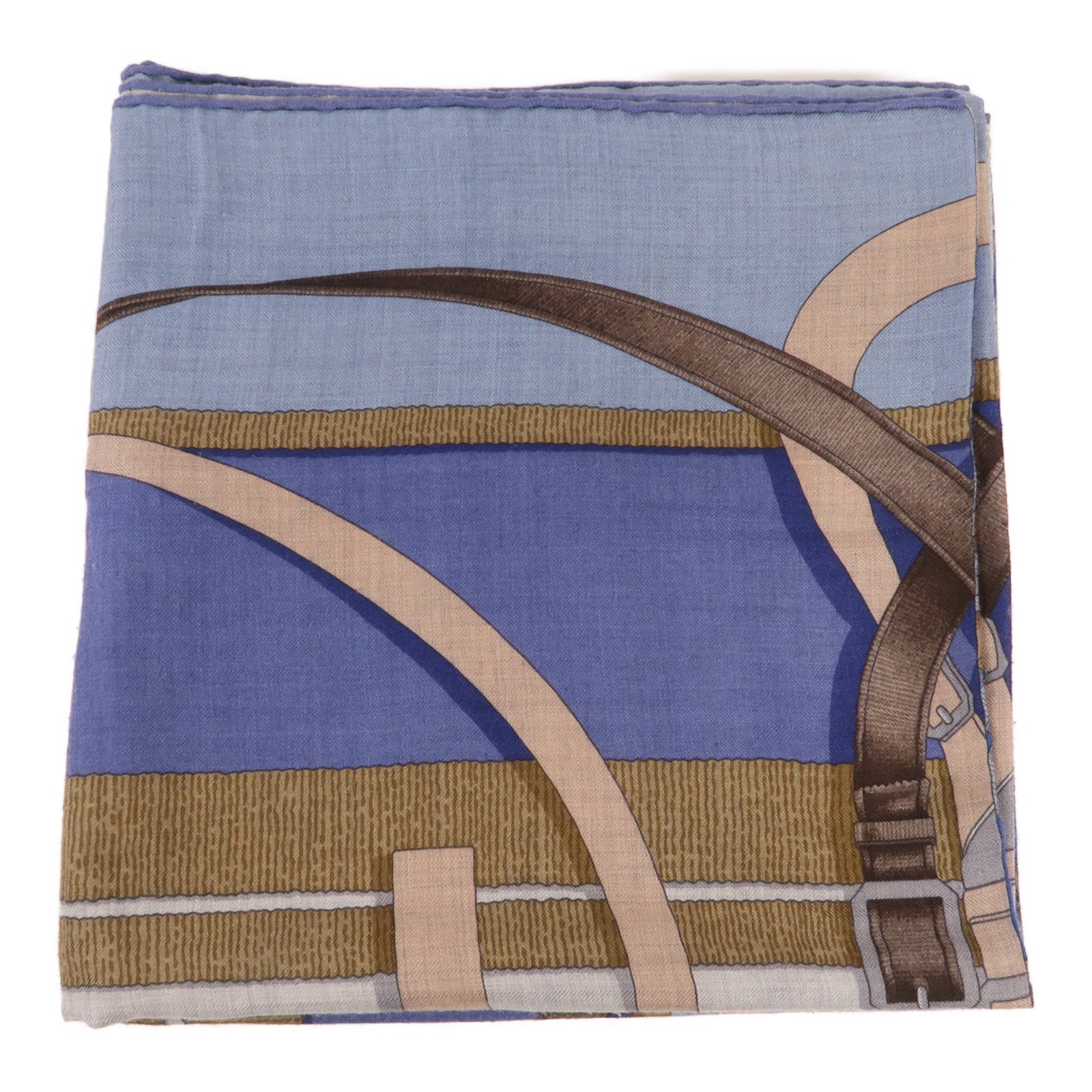 HERMES 羊絨Scarf圍巾Blue