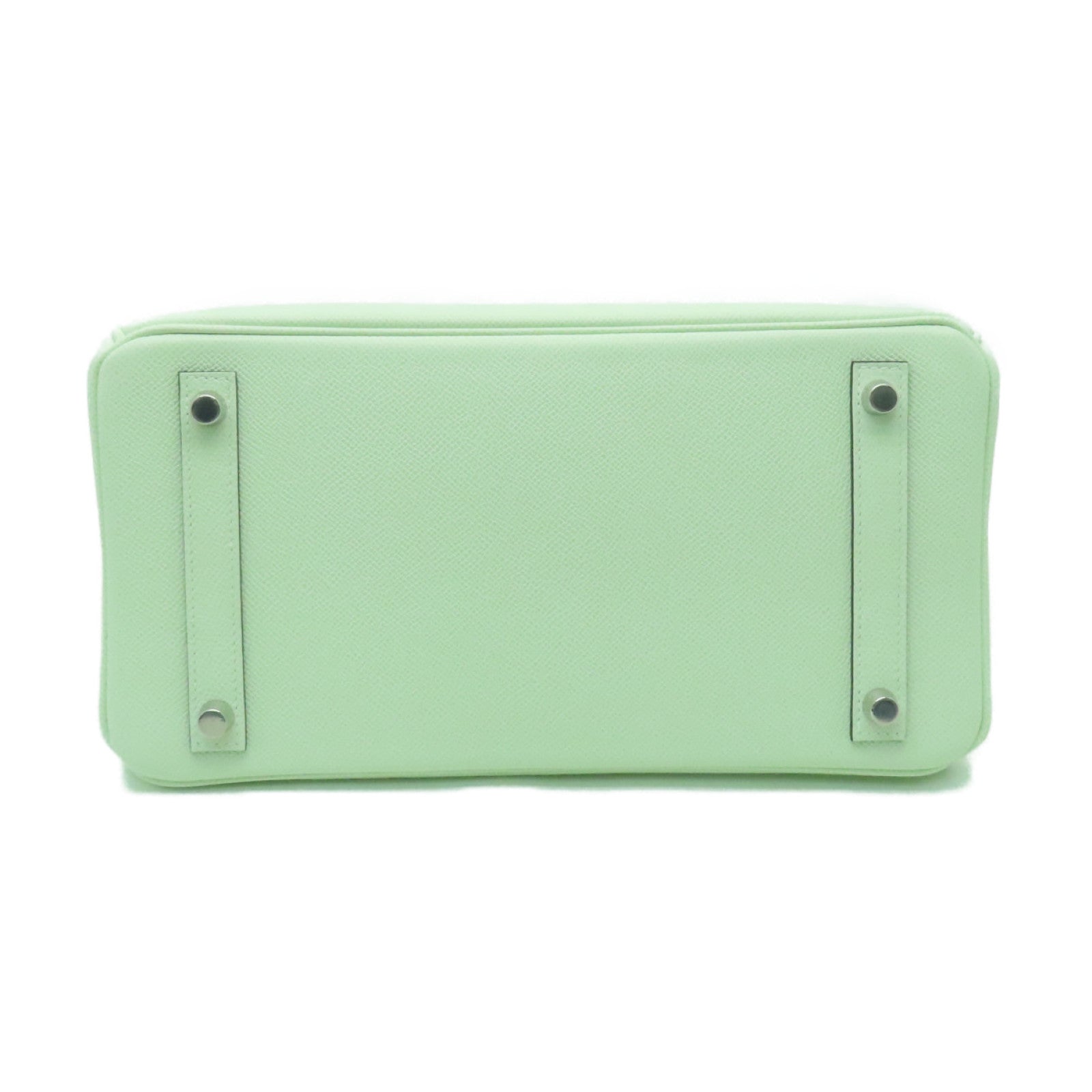 HERMES **【清倉大減價】Epsom皮革Birkin 30銀扣手挽袋Vert Fizz綠色