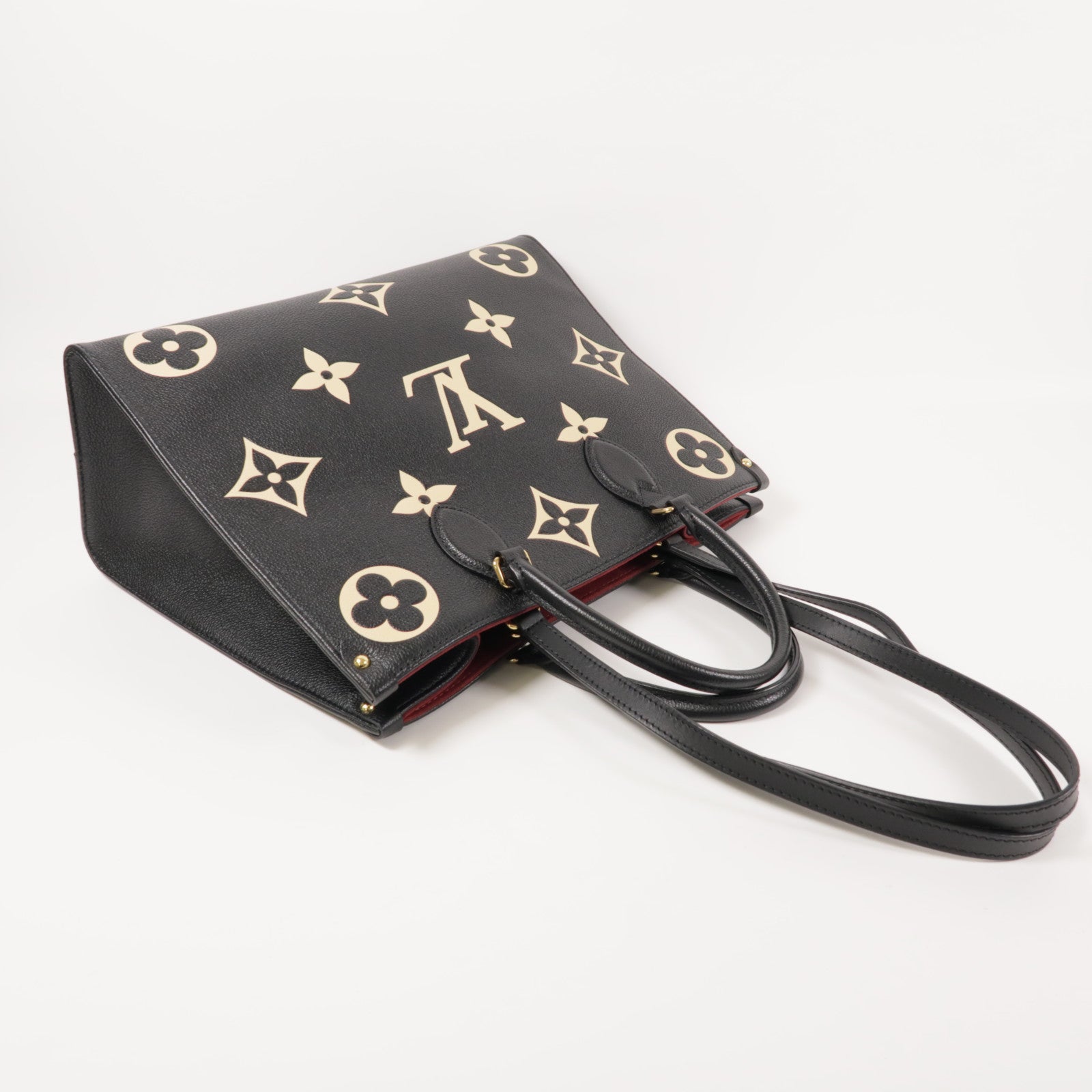 LOUIS VUITTON Monogram Empreinte OnTheGo MM金扣手挽肩背兩用袋