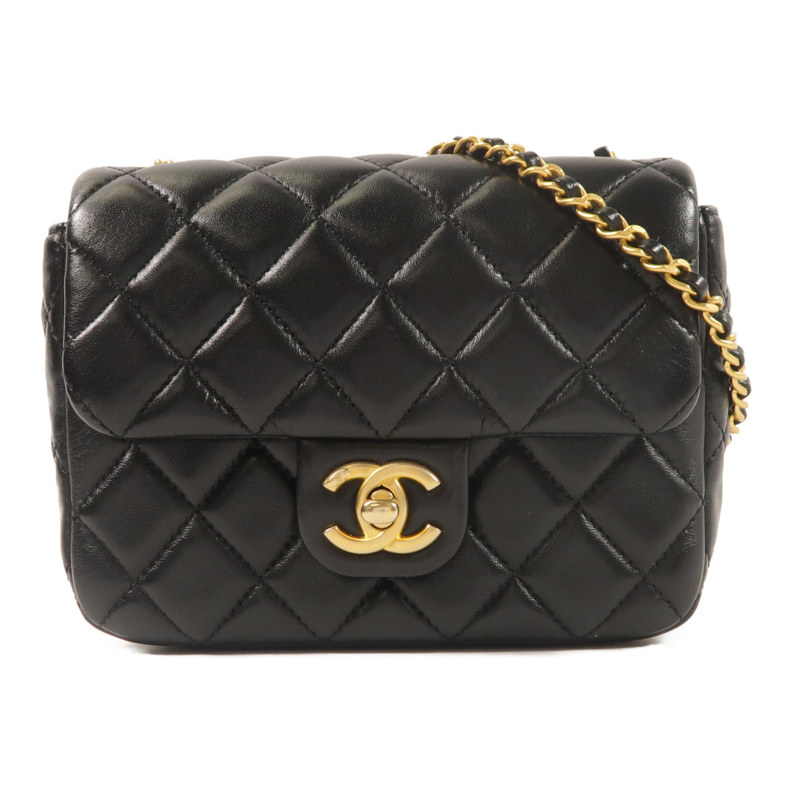 CHANEL 羊皮皮革Mini Flap Bag鏈帶肩背袋