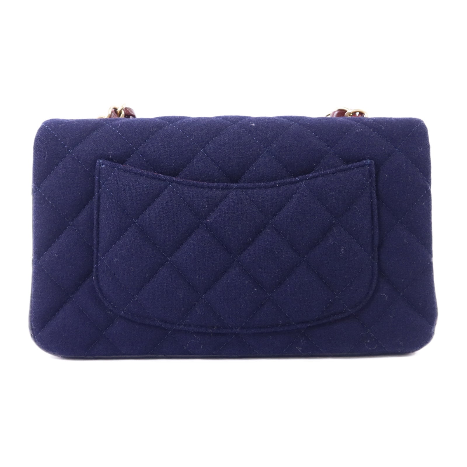 CHANEL 羊毛Paris Hamburg Charms Mini Flap Bag金扣鏈帶肩背袋