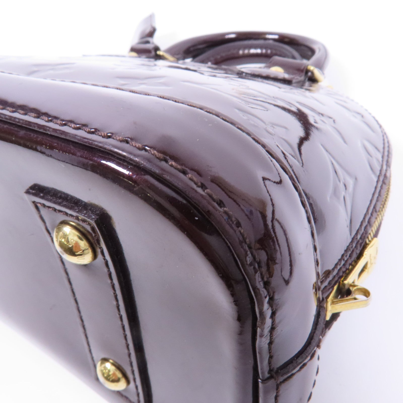 LOUIS VUITTON Vernis Alma BB金扣手挽肩背兩用袋