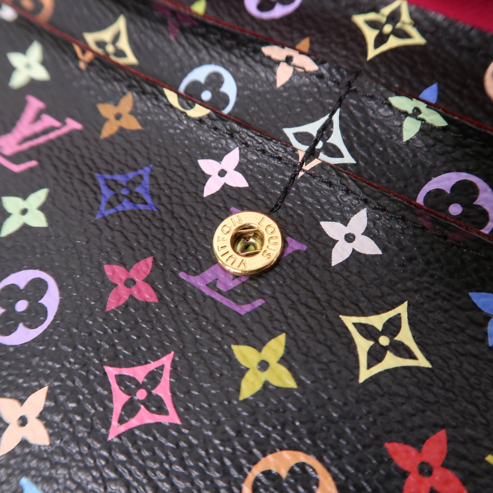 LOUIS VUITTON Monogram Multicolore Portefeuille Sarah Long Wallet金扣長錢包黑色