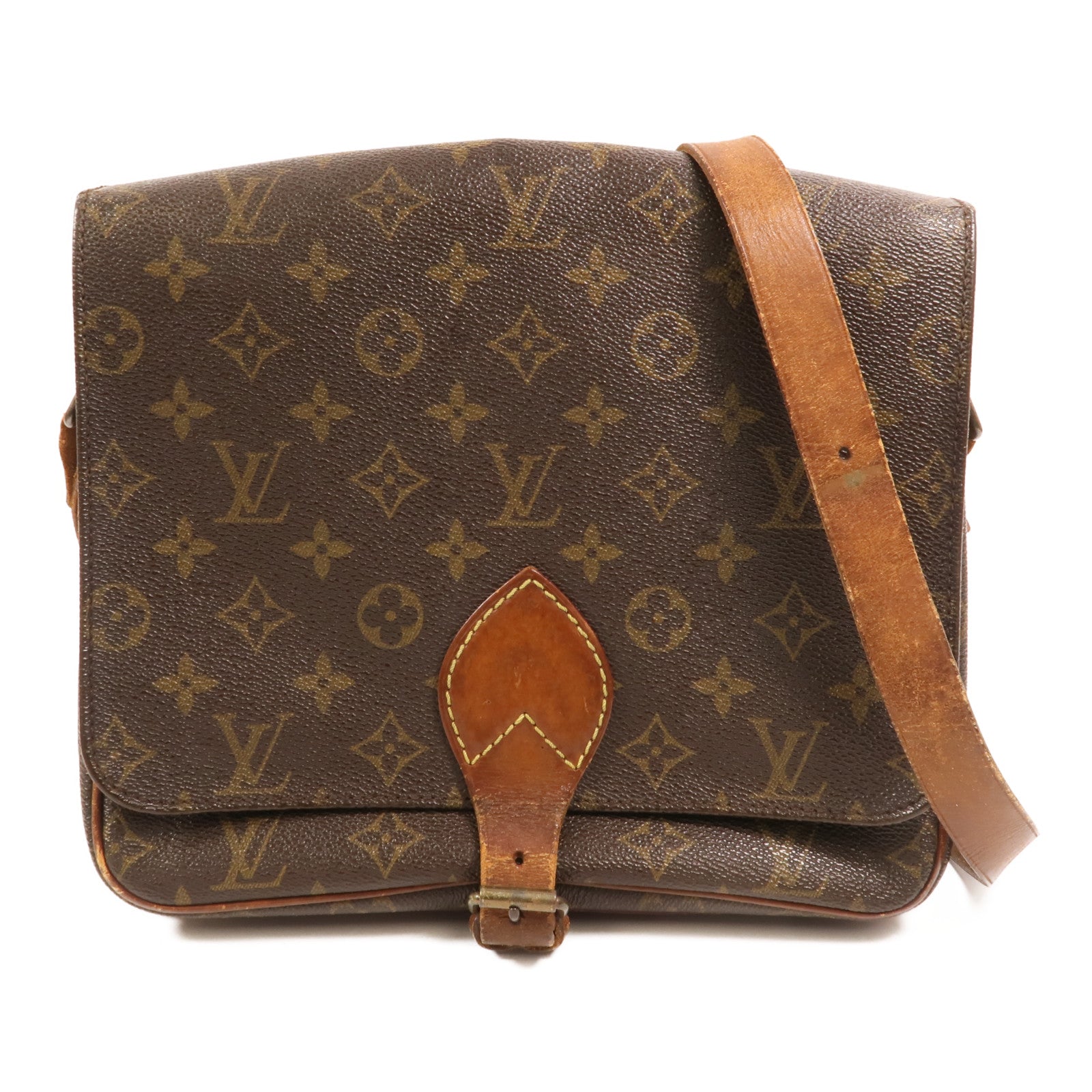 LOUIS VUITTON 【激減優惠】Monogram Cartouchiere GM金扣肩背袋