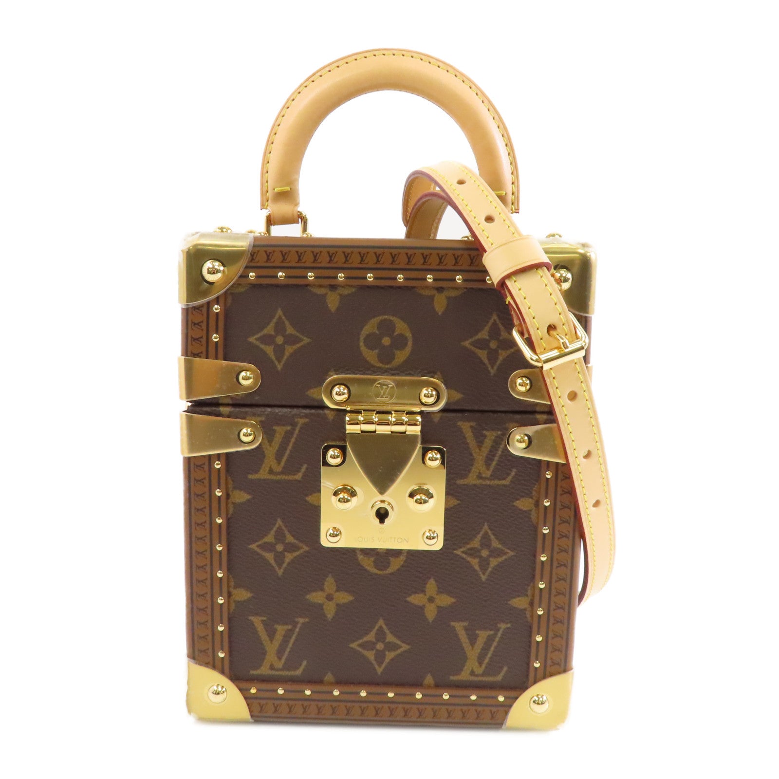 LOUIS VUITTON 【激減優惠】Monogram Camera Box金扣手挽肩背兩用袋棕色