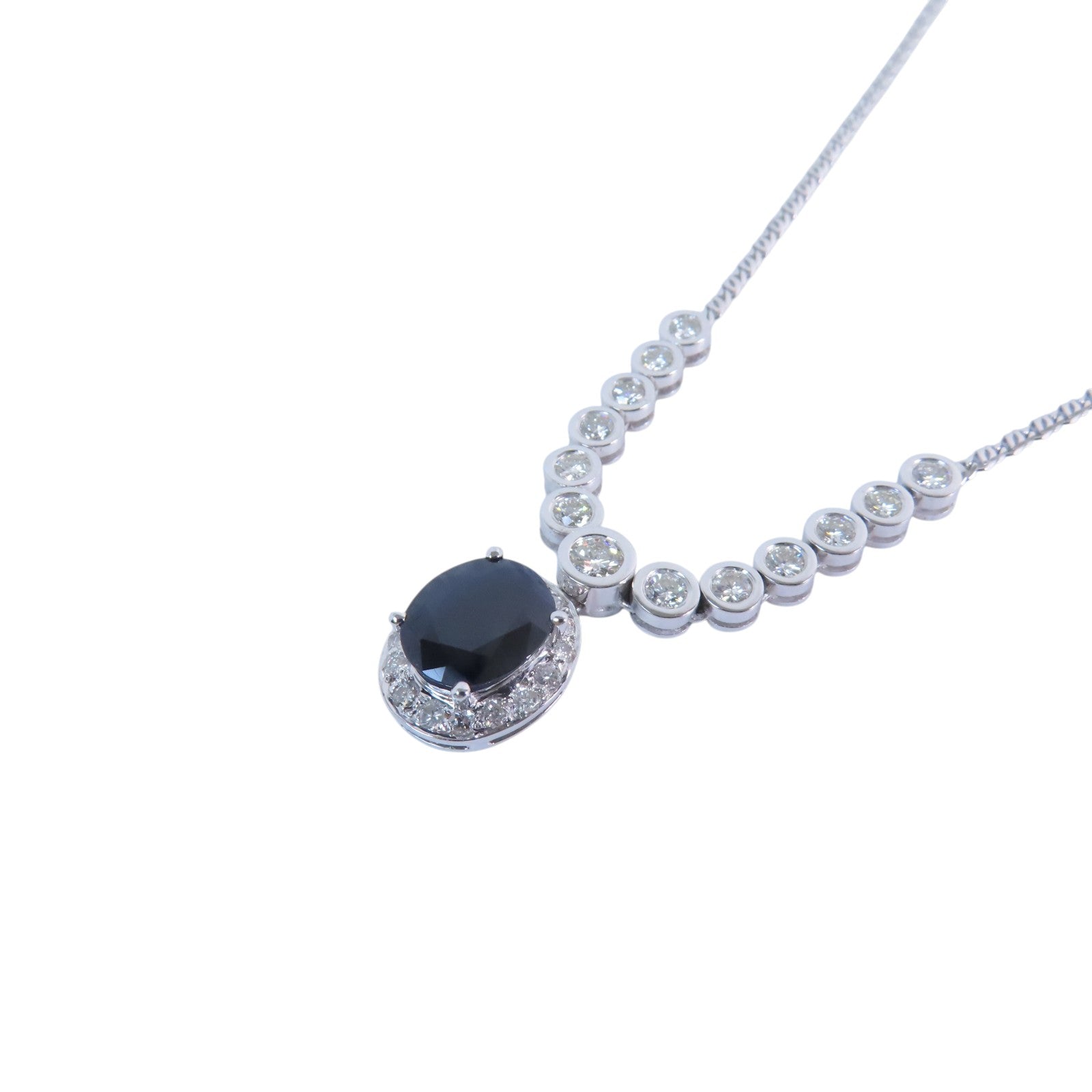 JEWELRY 18K白金Diamond Composite Stone Necklace鑽石/合成石項鏈