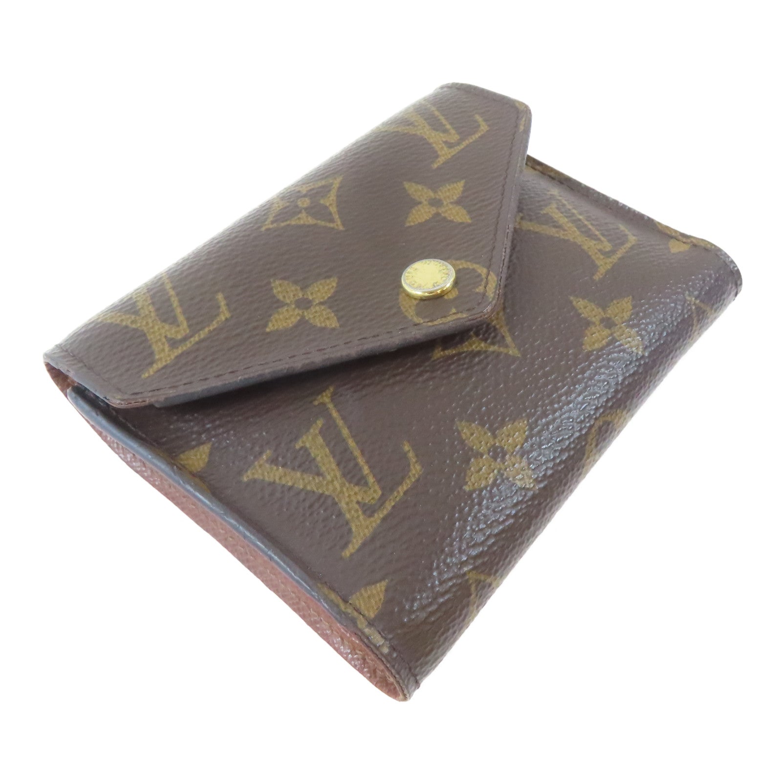 LOUIS VUITTON Monogram Victorine Wallet金扣錢包啡色