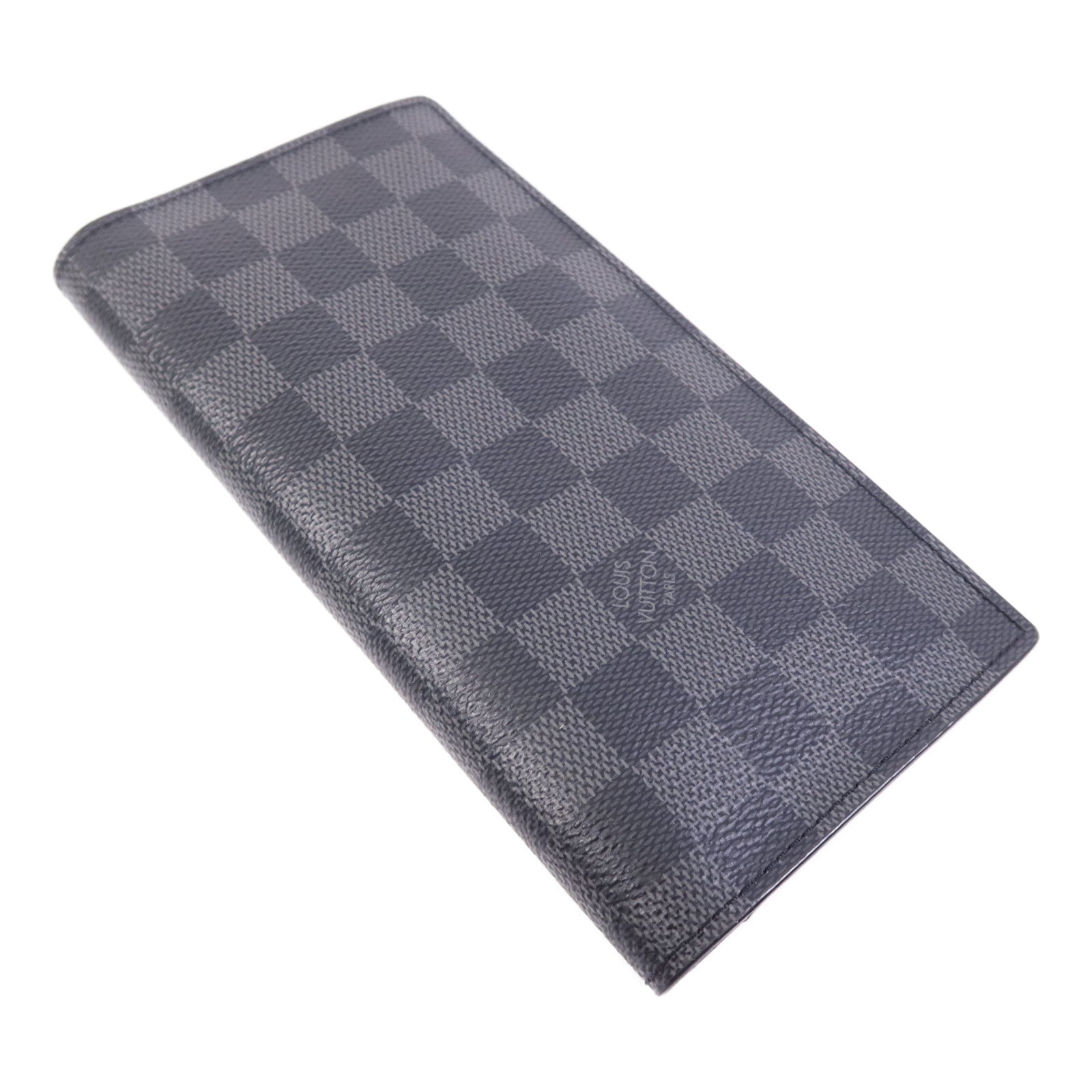 LOUIS VUITTON Damier Graphite Brazza銀扣長錢包