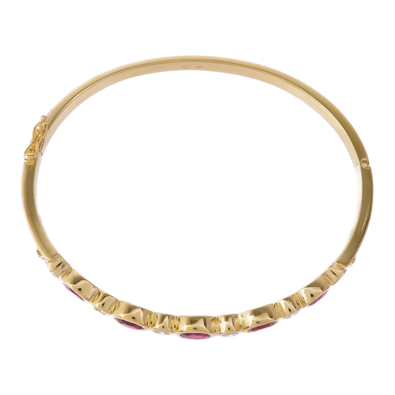 JEWELRY 14K黃金Ruby Diamond Bracelet紅寶石/鑽石手鐲