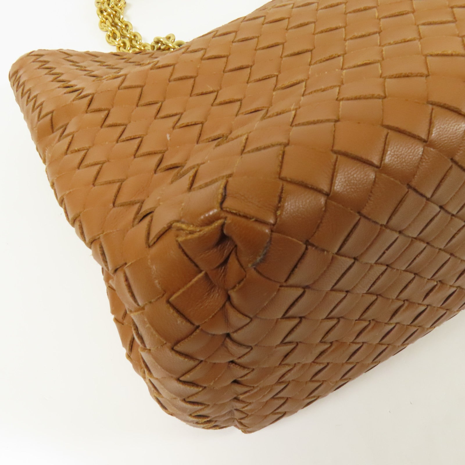 BOTTEGA VENETA 羊皮皮革Chain Shoulder金扣肩背袋