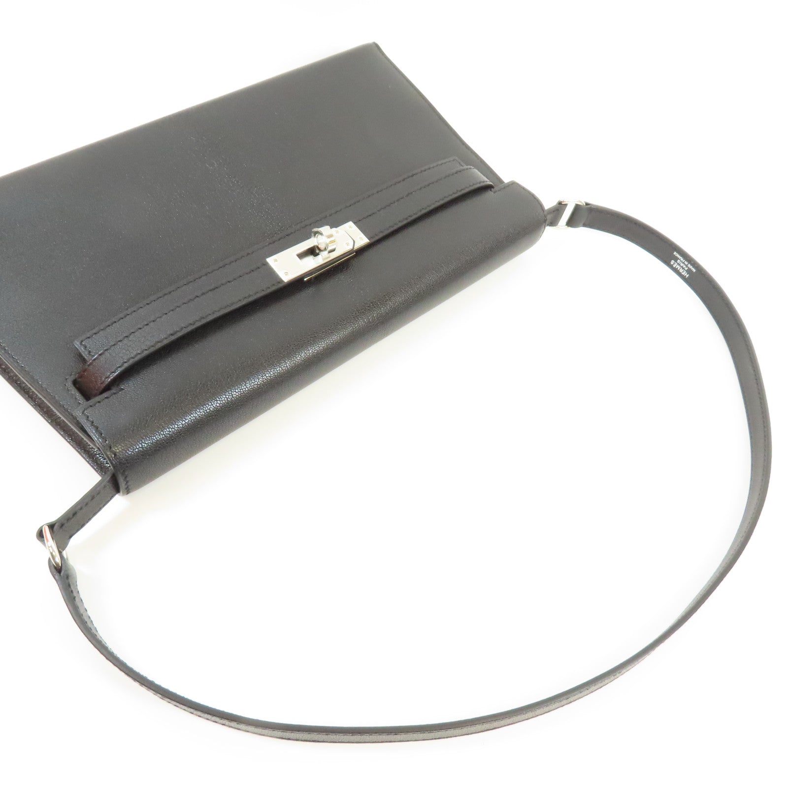 HERMES【激減優惠】 Ardennes皮革Kelly Elan銀扣肩背袋