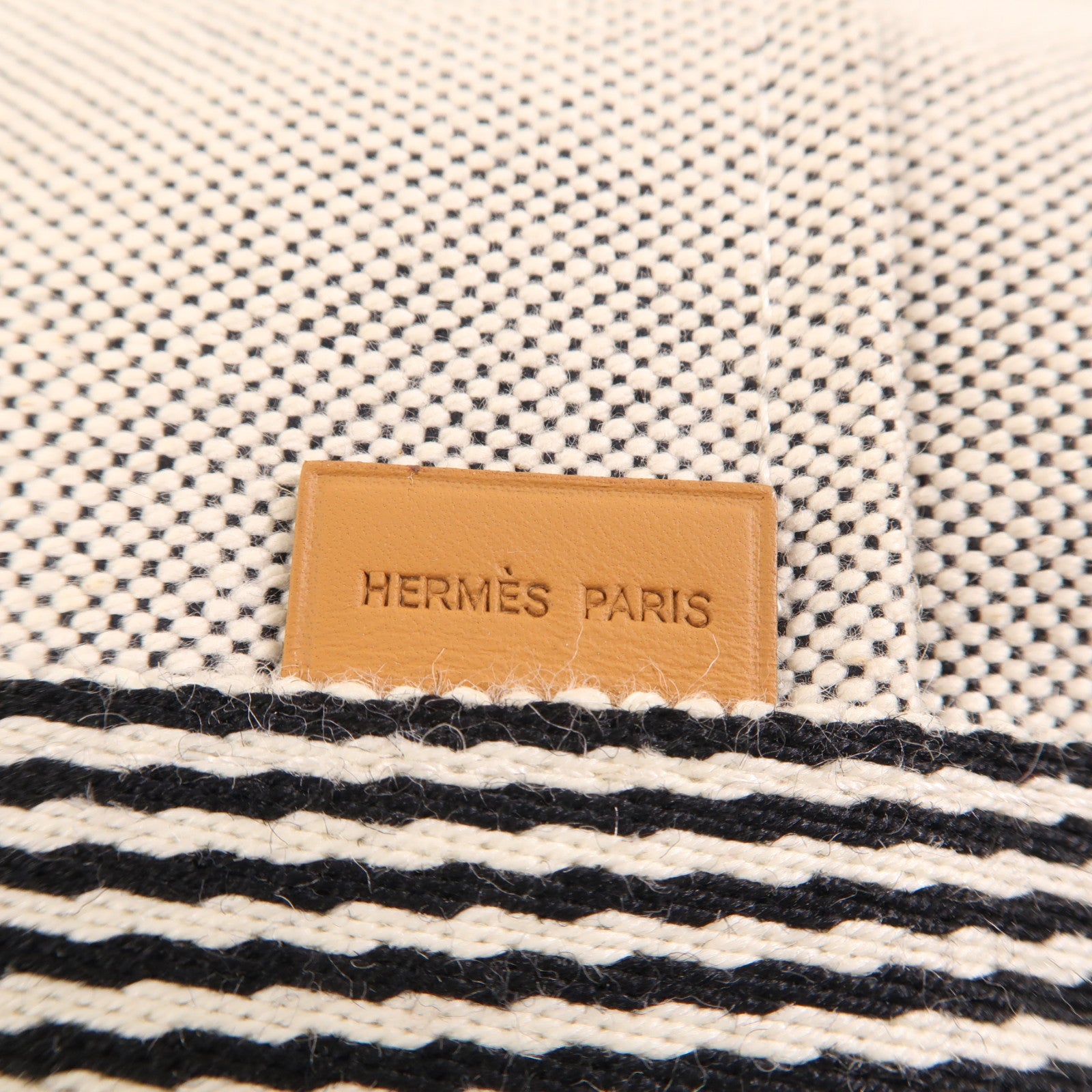 HERMES 帆布Herline Tote MM銀扣淺灰色