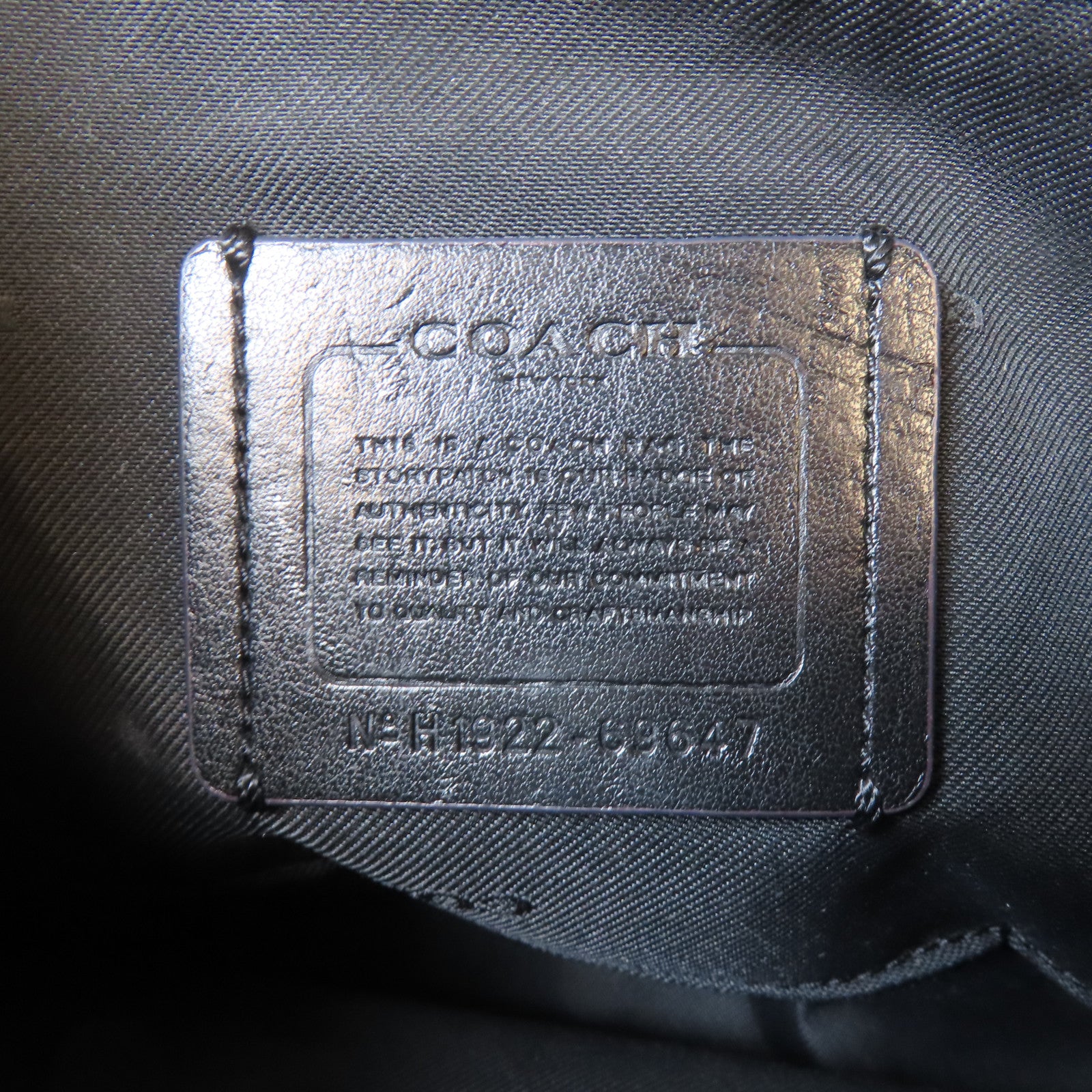 COACH 帆布2 Way Shoulder Bag金扣手挽肩背兩用袋藍色