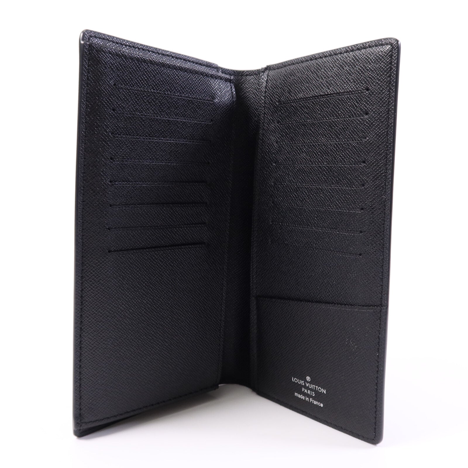 LOUIS VUITTON Damier Graphite Brazza銀扣長錢包