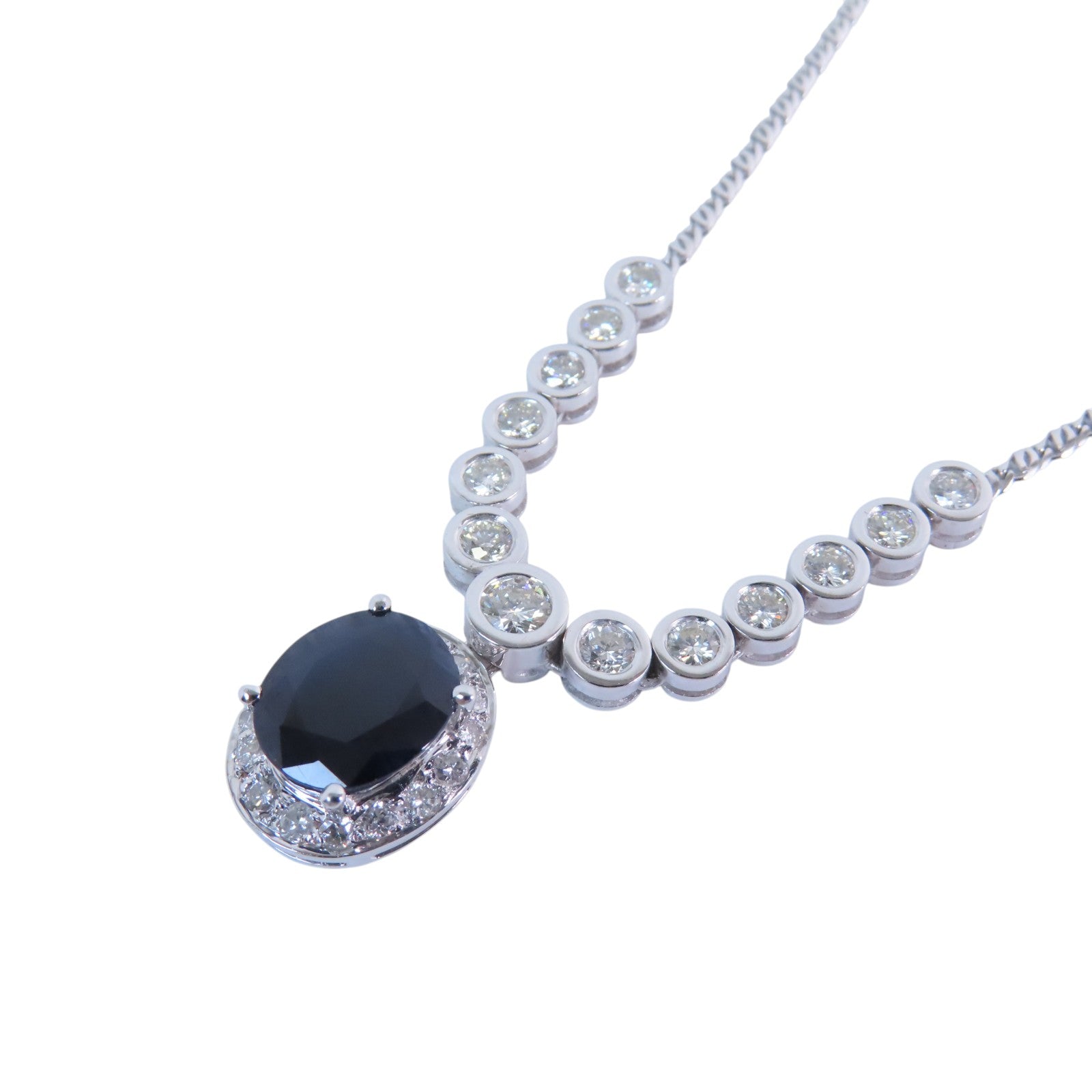 JEWELRY 18K白金Diamond Composite Stone Necklace鑽石/合成石項鏈