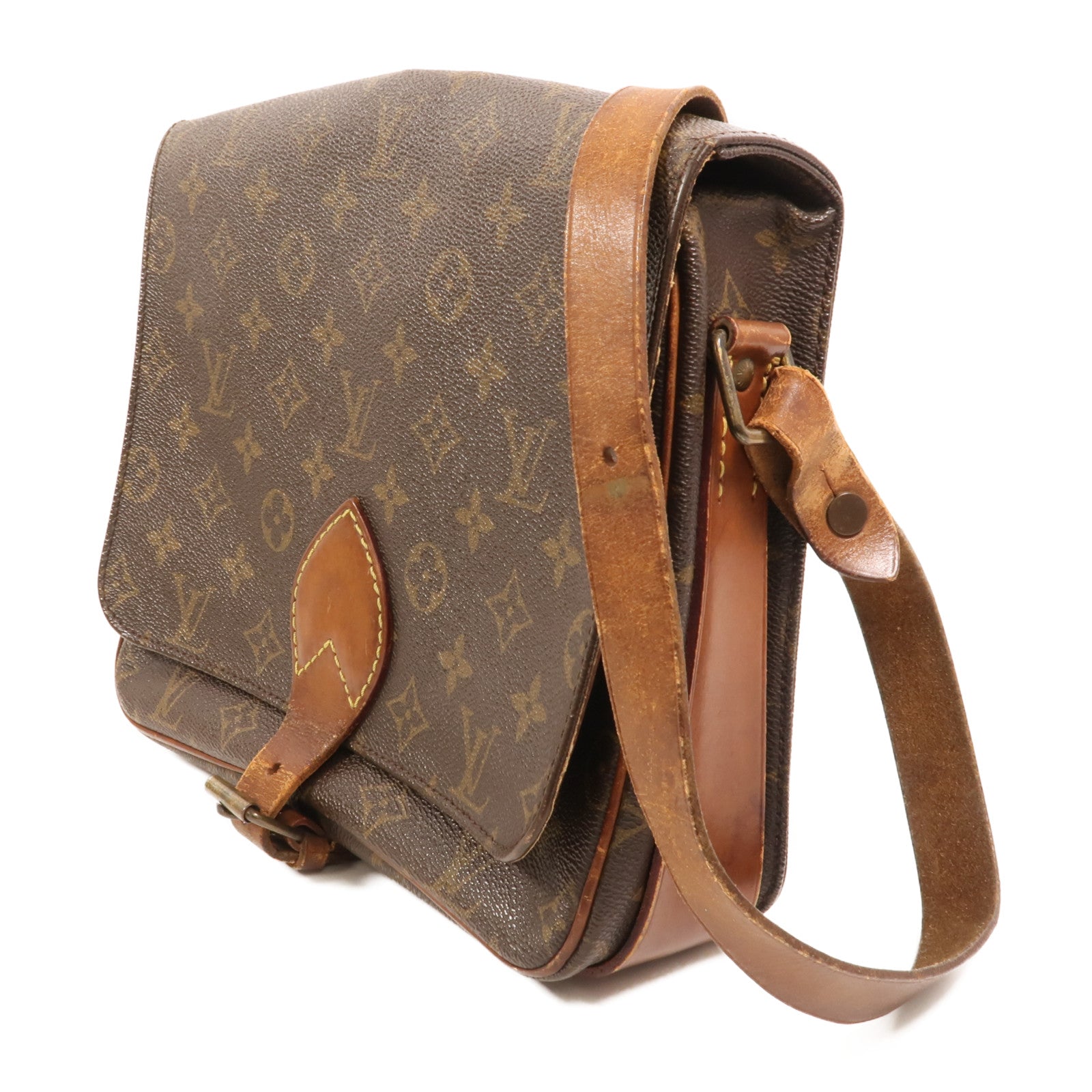 LOUIS VUITTON 【激減優惠】Monogram Cartouchiere GM金扣肩背袋