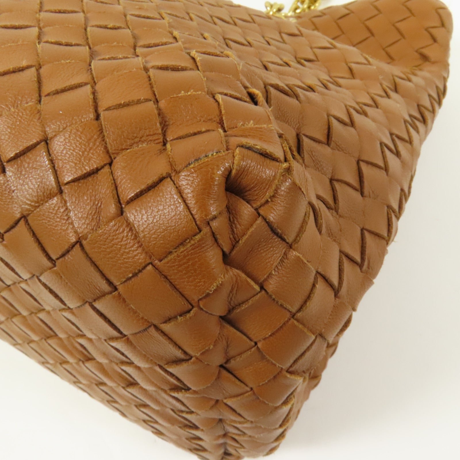 BOTTEGA VENETA 羊皮皮革Chain Shoulder金扣肩背袋