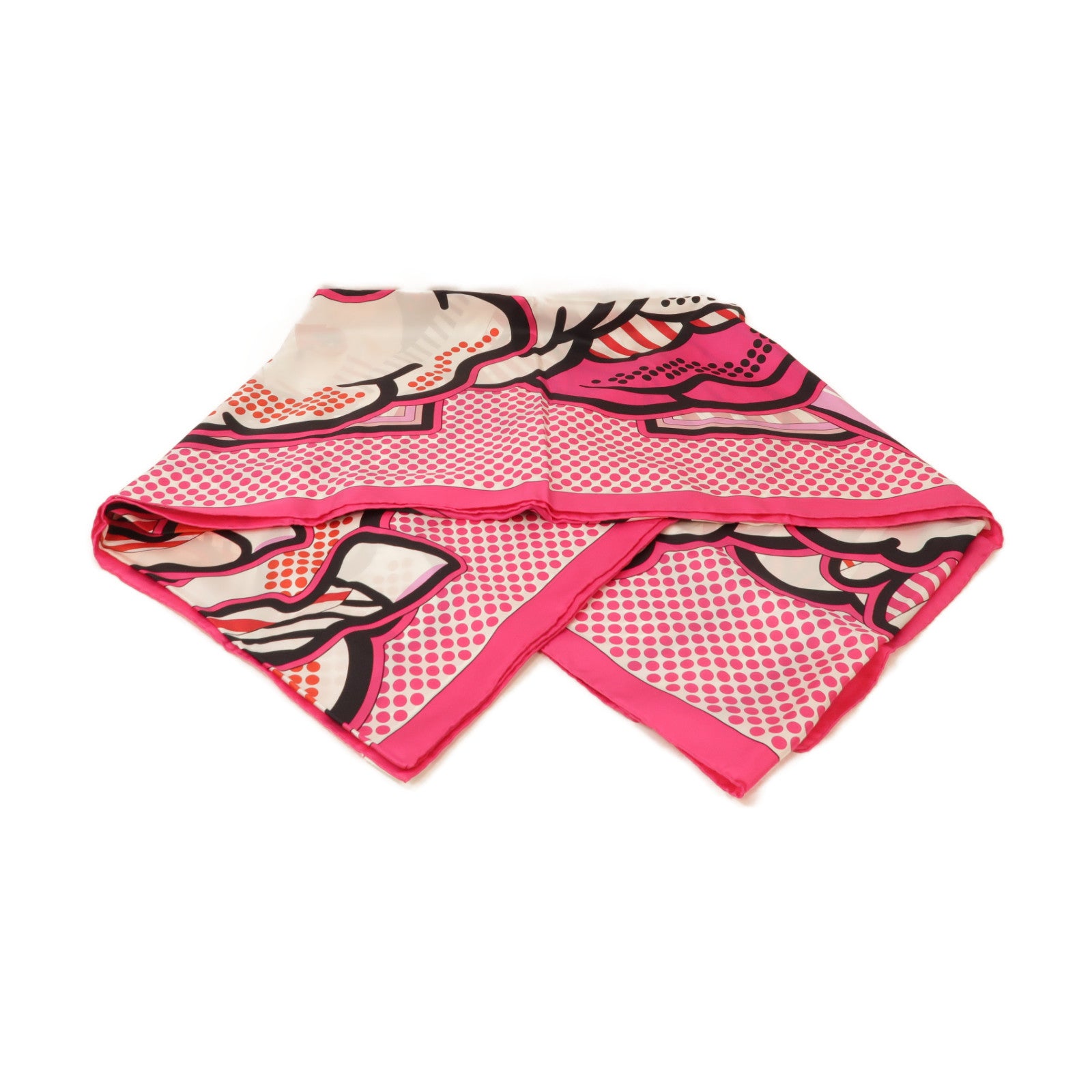 HERMES 絲質Scarf 140圍巾粉紅色