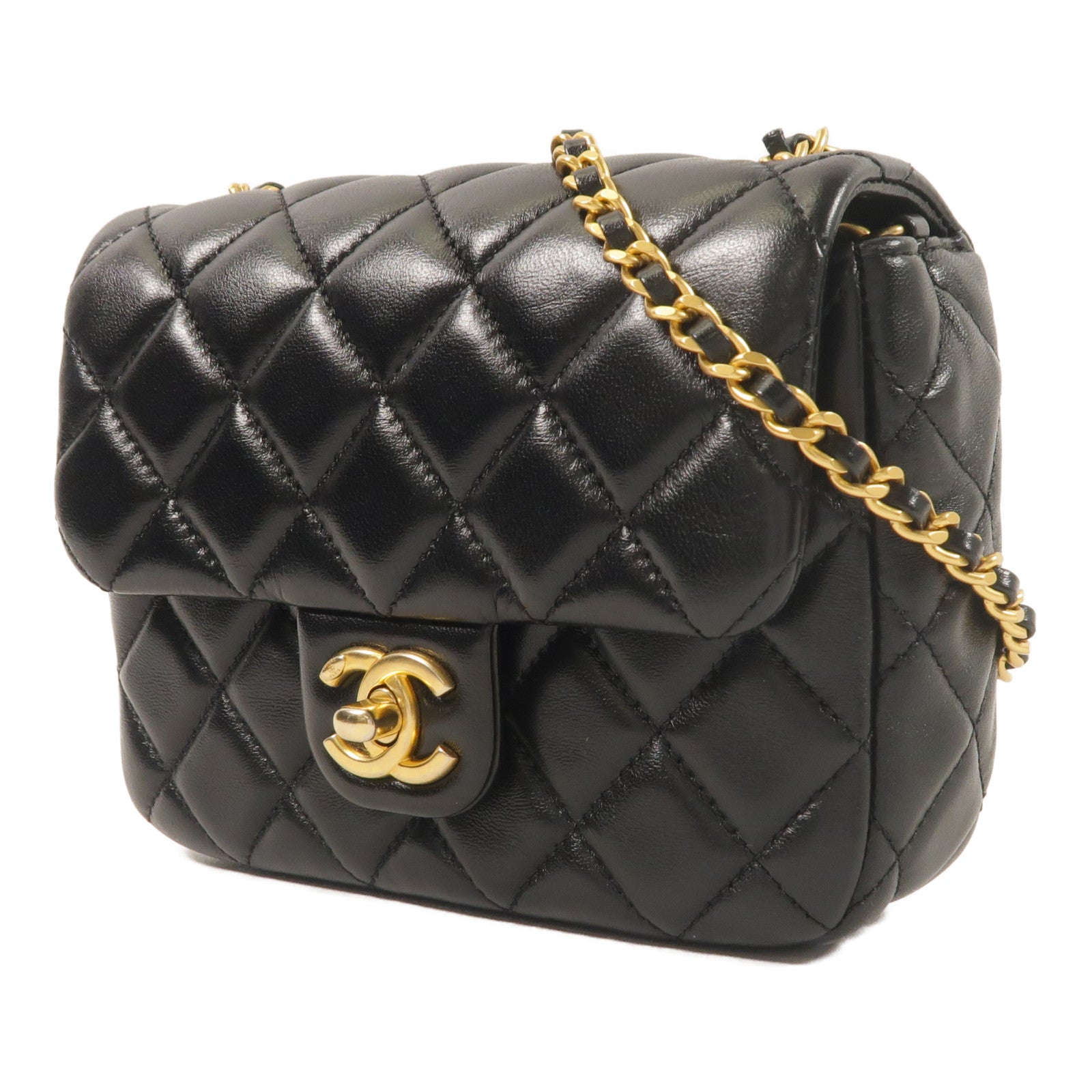 CHANEL 羊皮皮革Mini Flap Bag鏈帶肩背袋