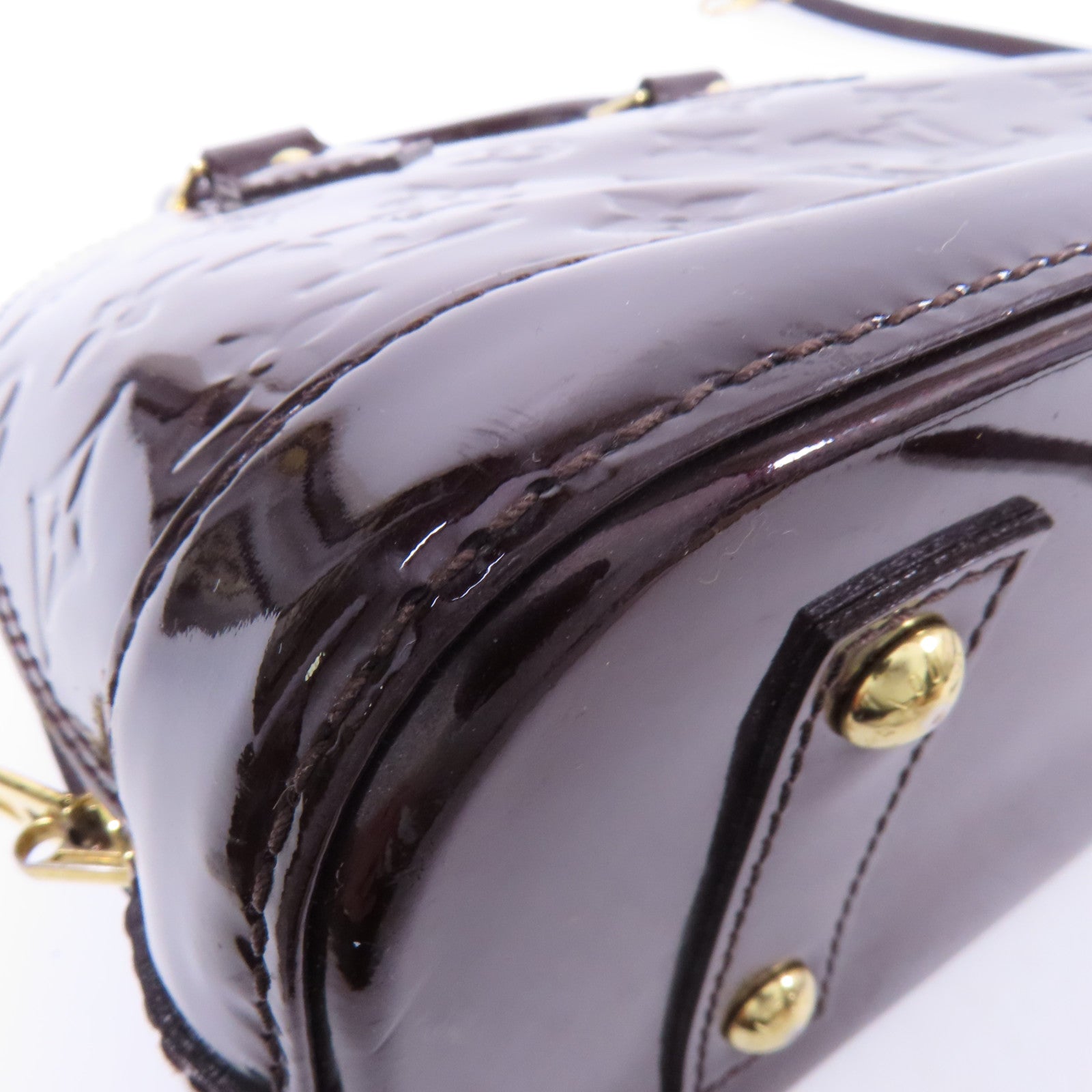 LOUIS VUITTON Vernis Alma BB金扣手挽肩背兩用袋