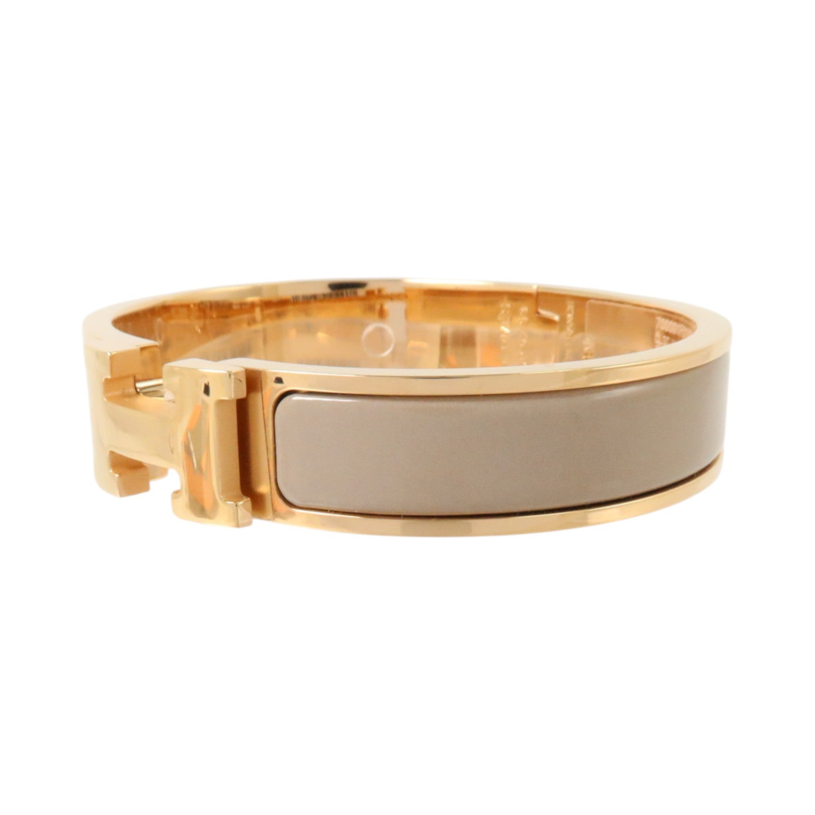 HERMES 金屬/琺瑯Clic-H Bracelet金扣手鏈