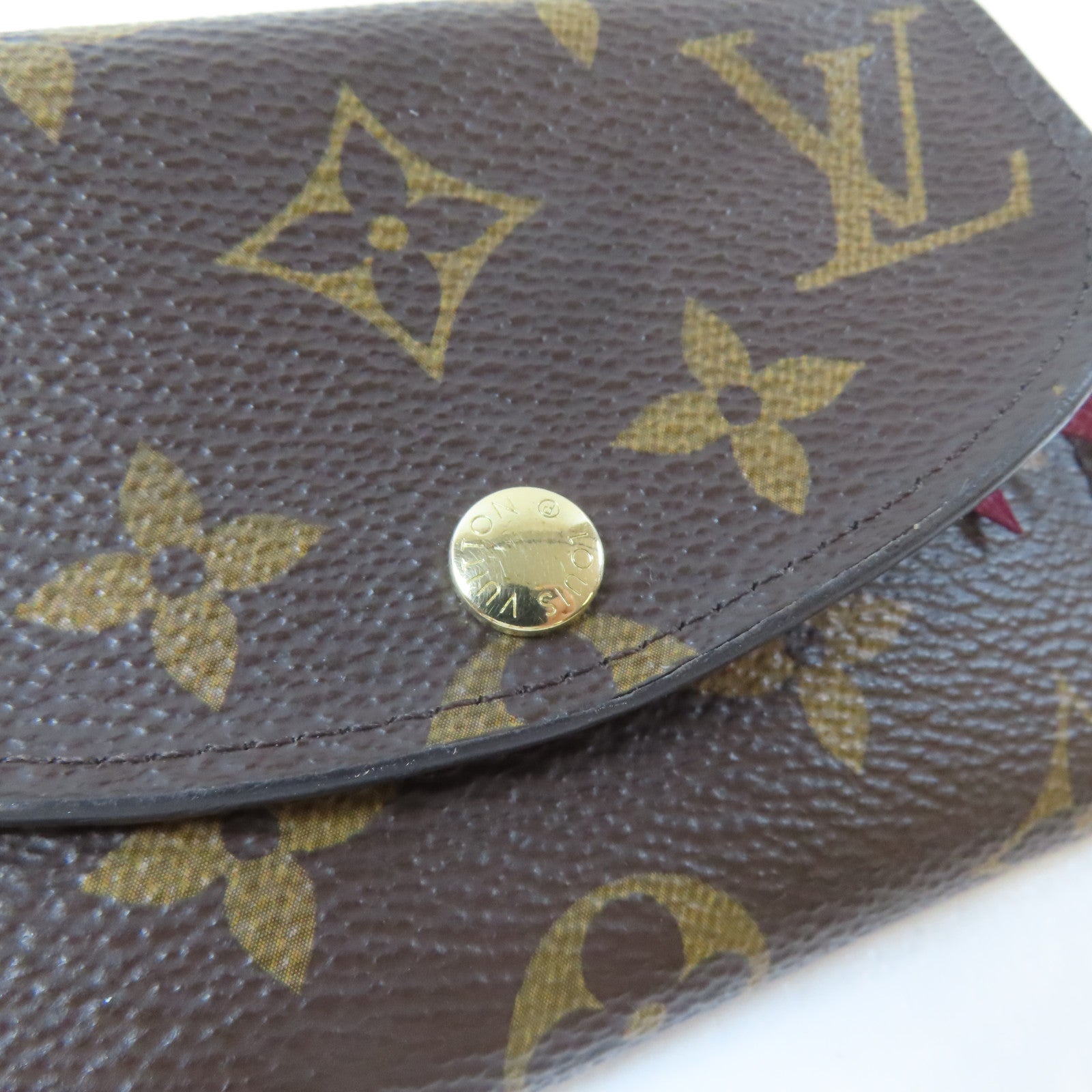 LOUIS VUITTON Monogram Rosalie金扣卡片套啡色