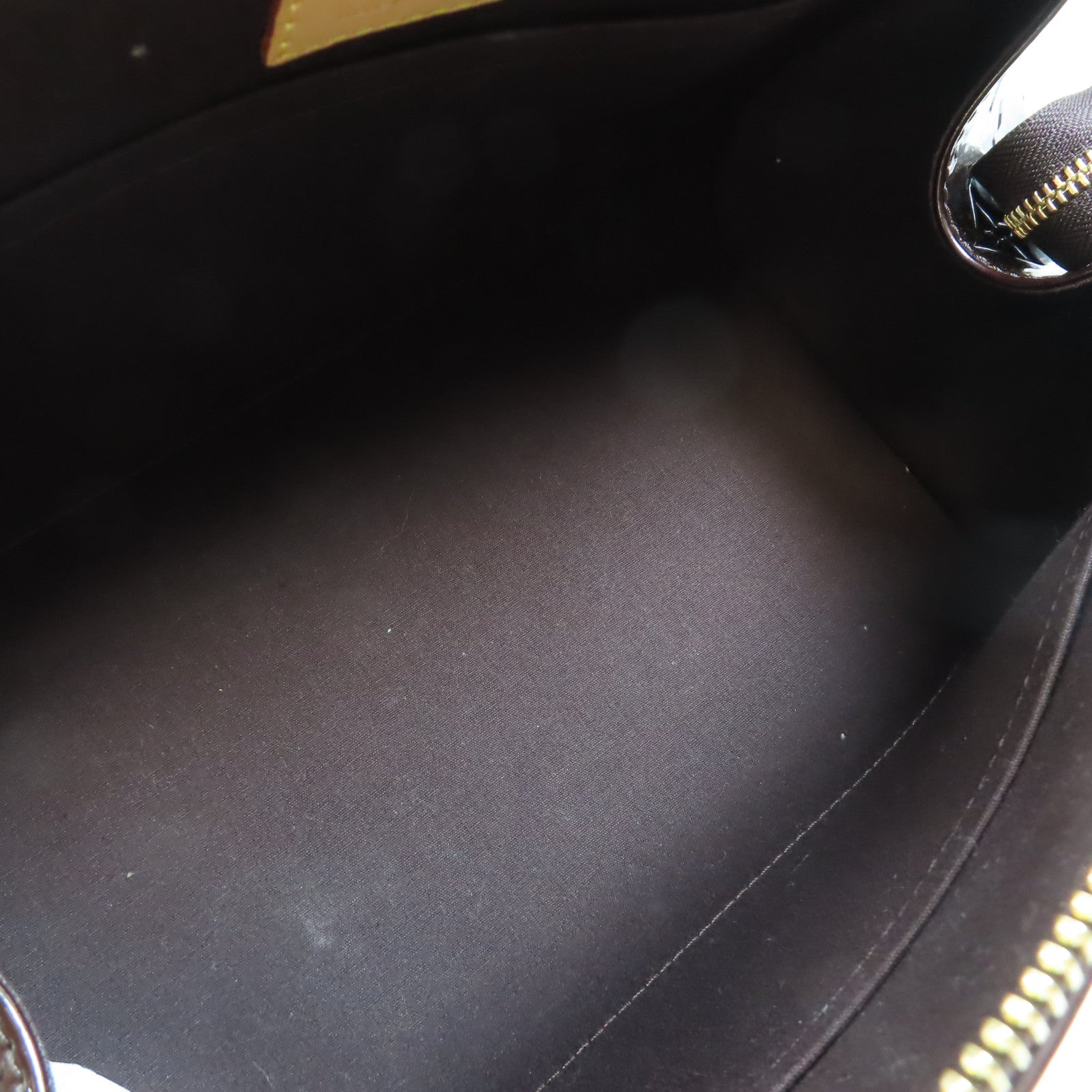LOUIS VUITTON Monogram Vernis Sherwood PM金扣手挽袋酒紅色