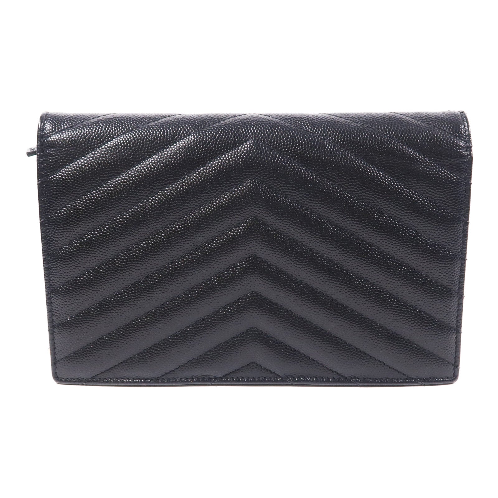 YVES SAINT LAURENT 牛皮皮革Wallet On Chain金扣鏈帶肩背袋