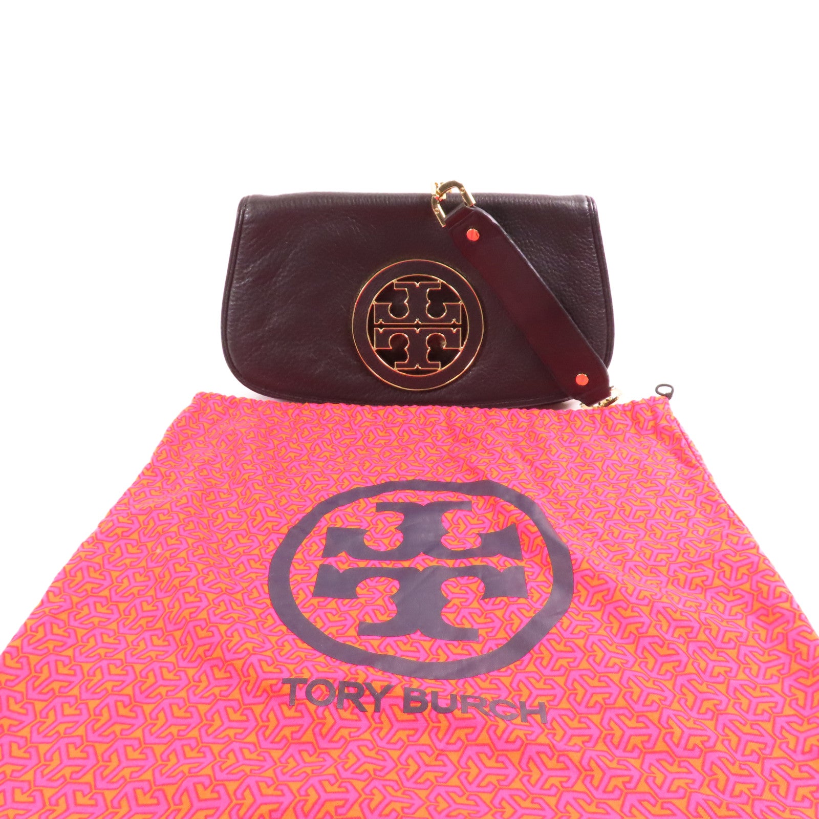 Tory Burch 牛皮皮革Shoulder Bag金扣鏈帶肩背袋
