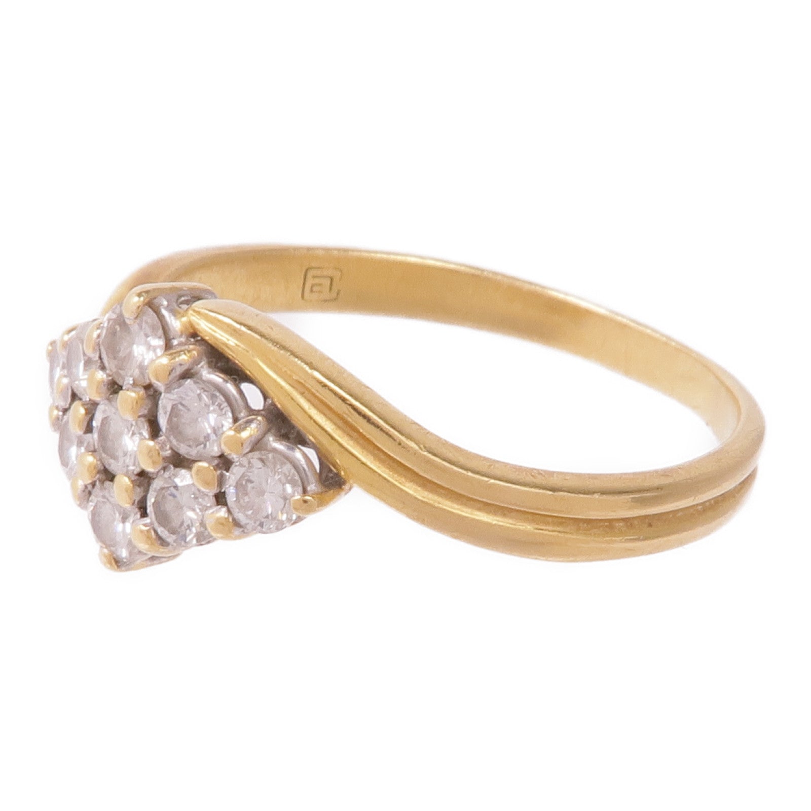 JEWELRY 【激減優惠】18K黃金/白金Diamond Ring鑽石戒指US#8