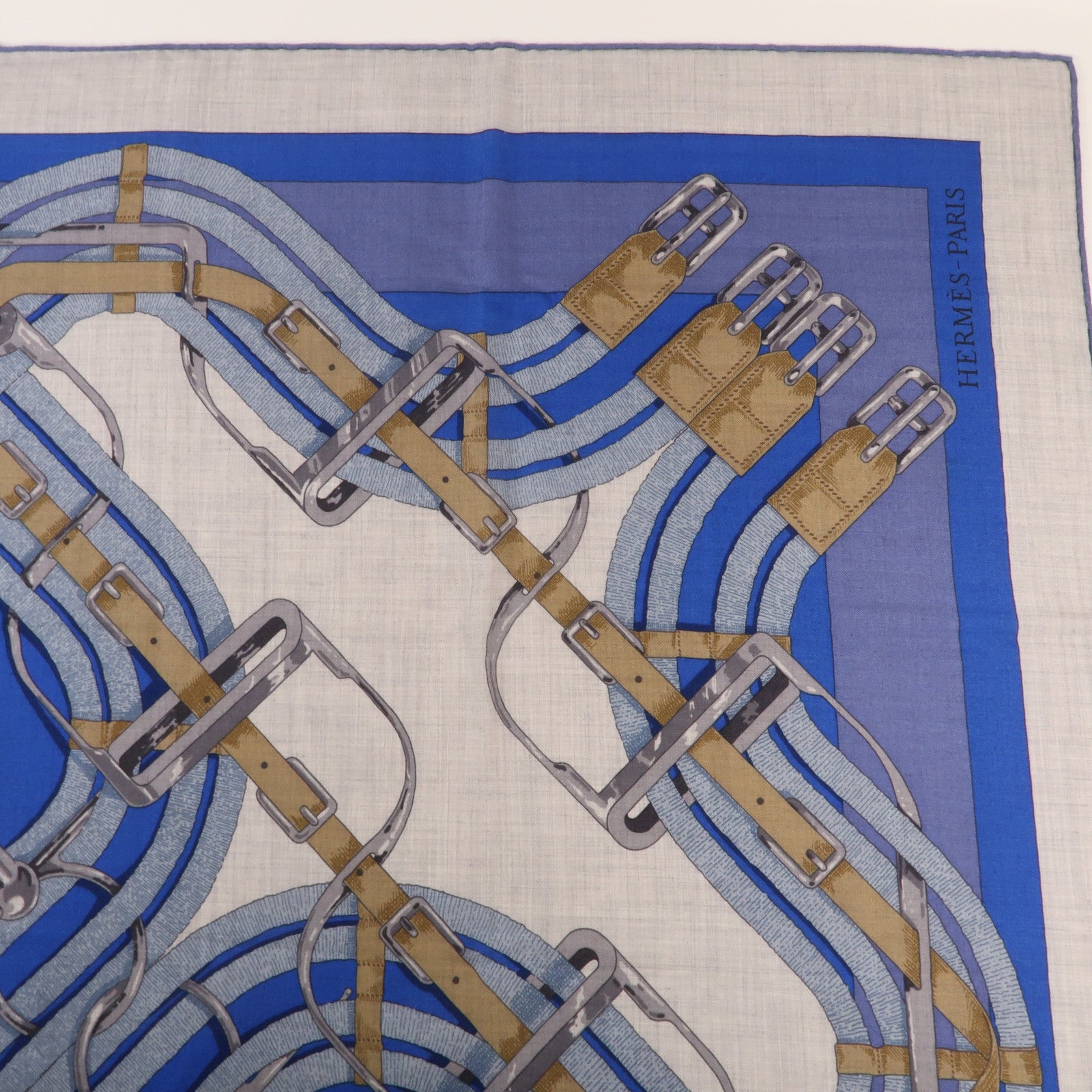 HERMES 羊絨Scarf圍巾Blue