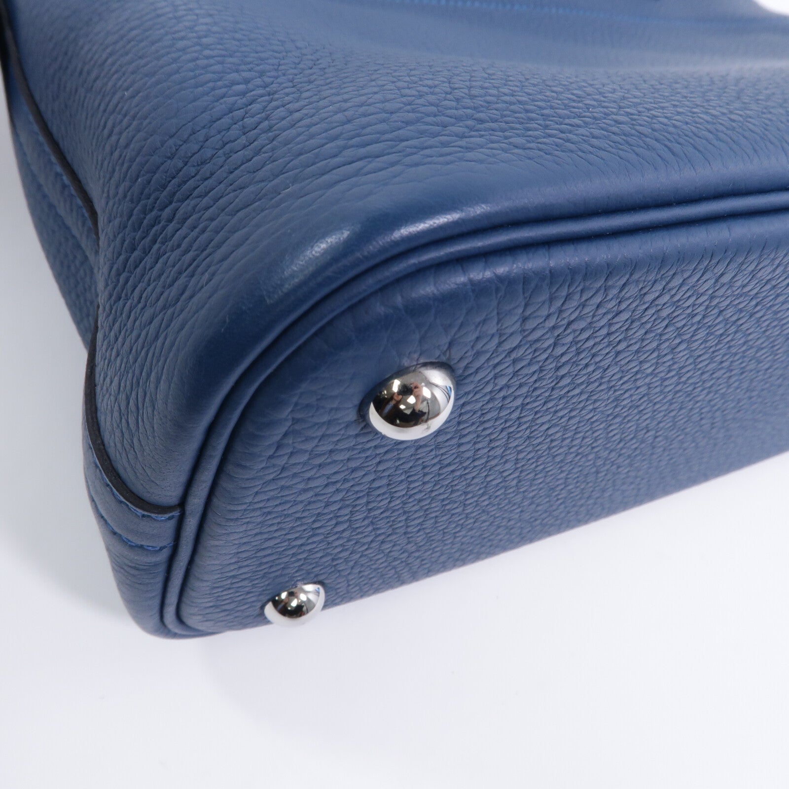 HERMES Togo皮革Bolide 31手挽袋Bleu Colvert