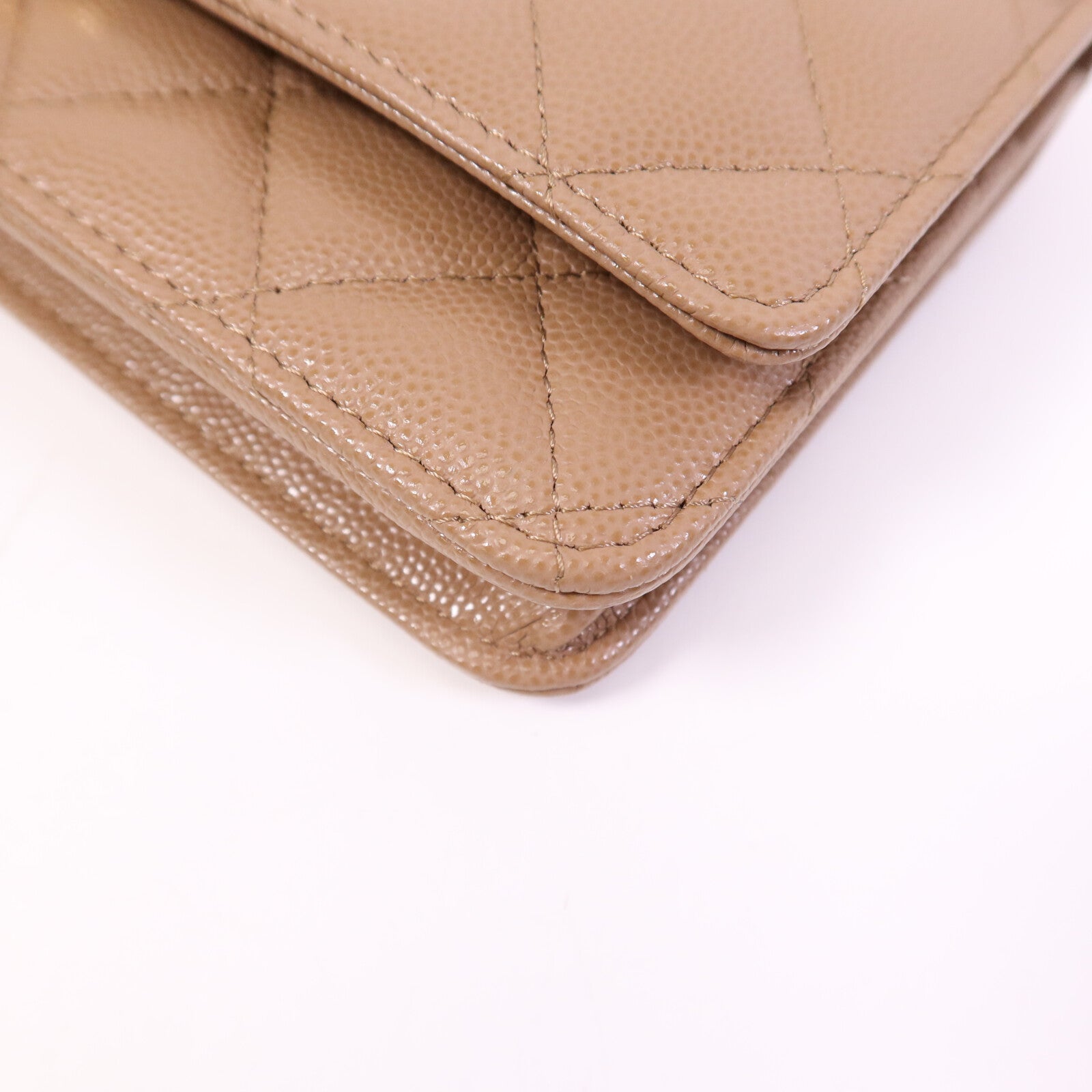 CHANEL 牛皮皮革WOC Wallet On Chain金扣鏈帶手挽肩背兩用袋