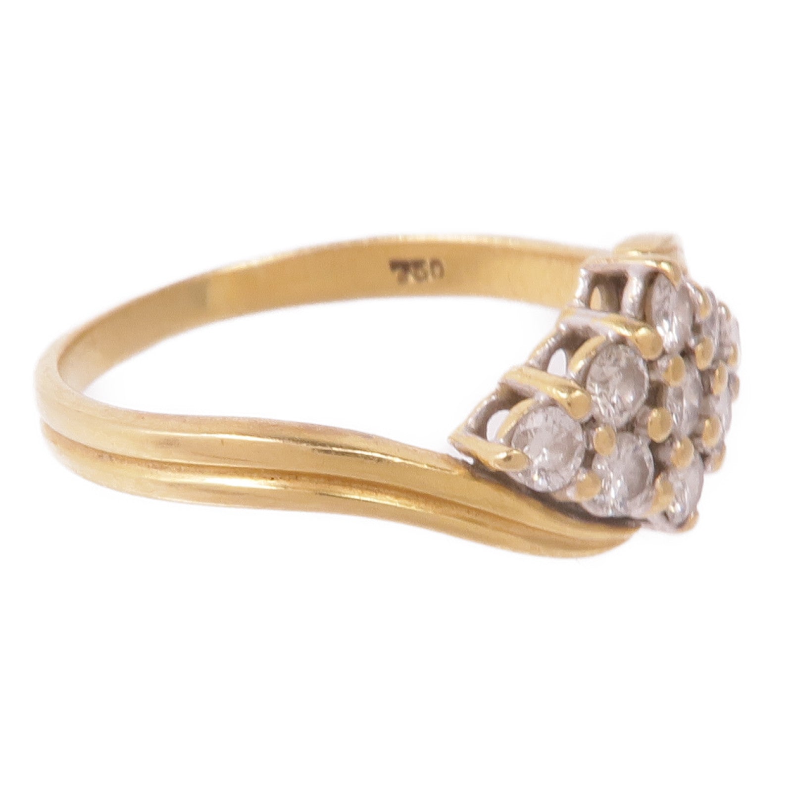 JEWELRY 【激減優惠】18K黃金/白金Diamond Ring鑽石戒指US#8