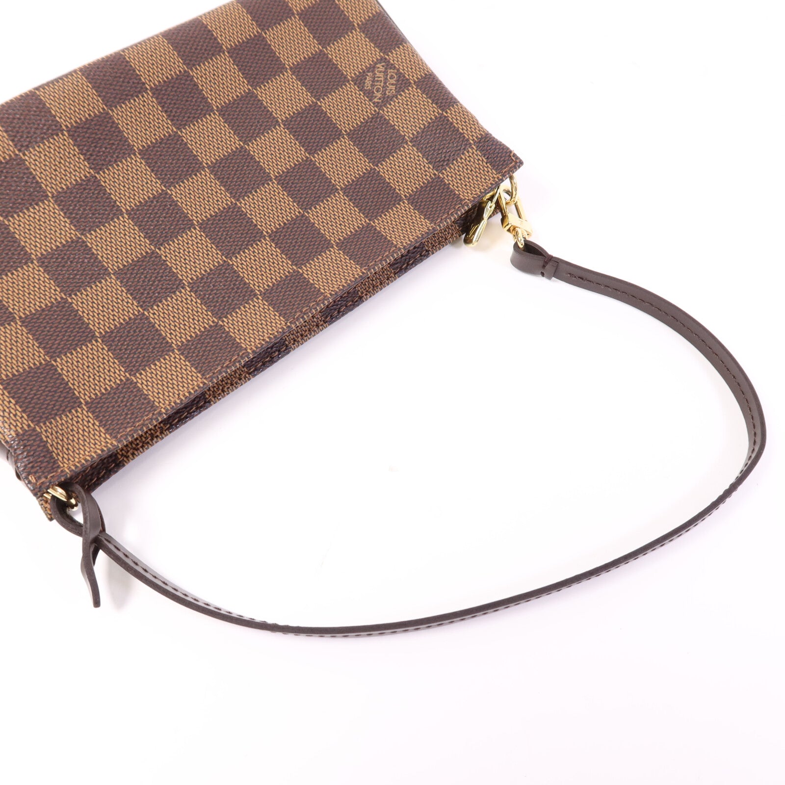 LOUIS VUITTON Damier Pochette Accessories金扣肩背袋
