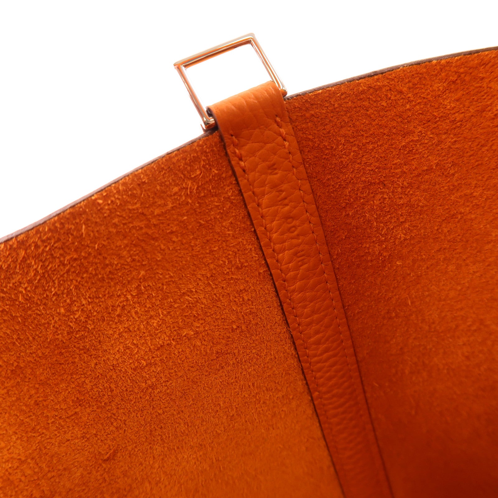HERMES PHW Picotin MM Handbag Clemence Leather