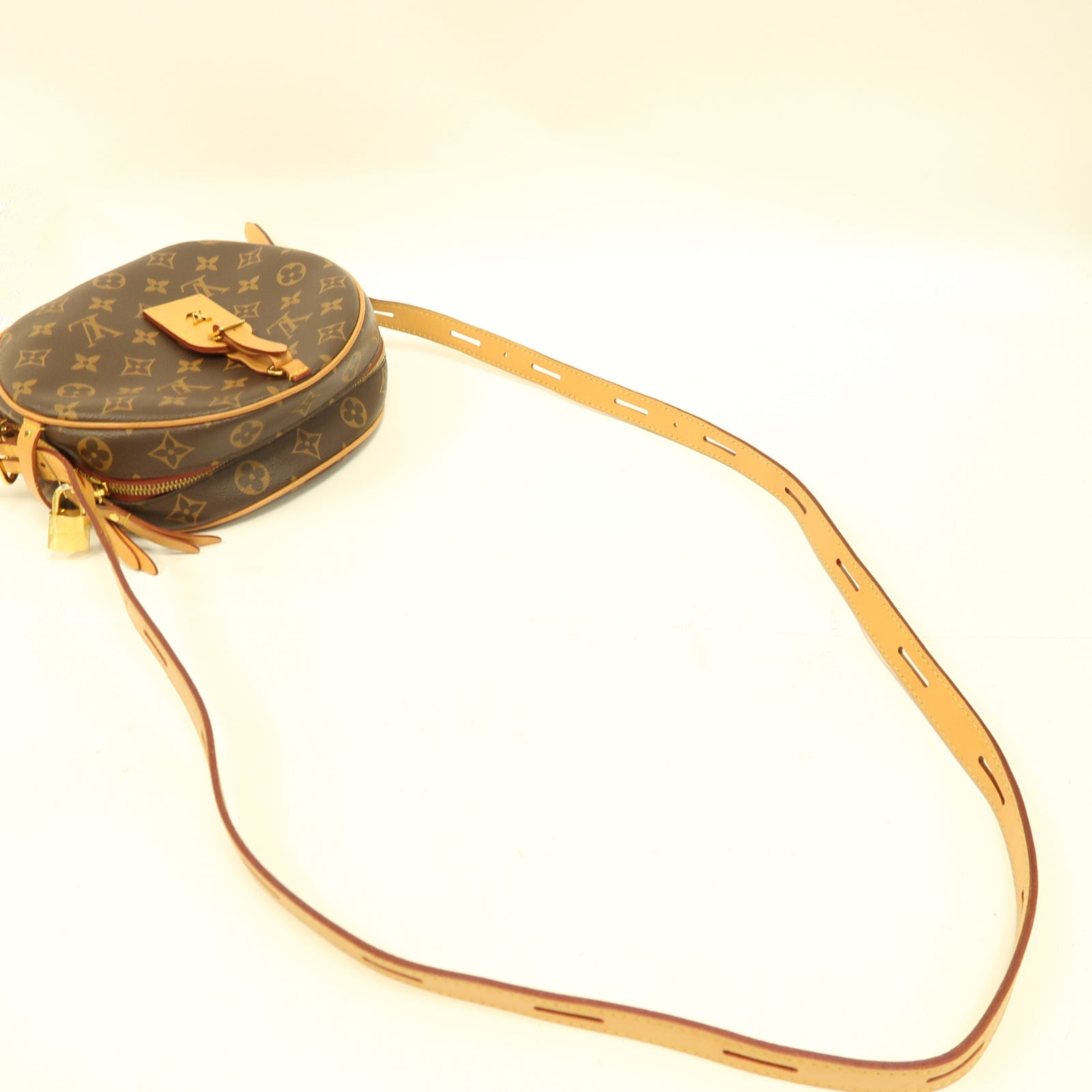 LOUIS VUITTON Monogram Boite Chapeau Souple MM金扣手挽袋啡色